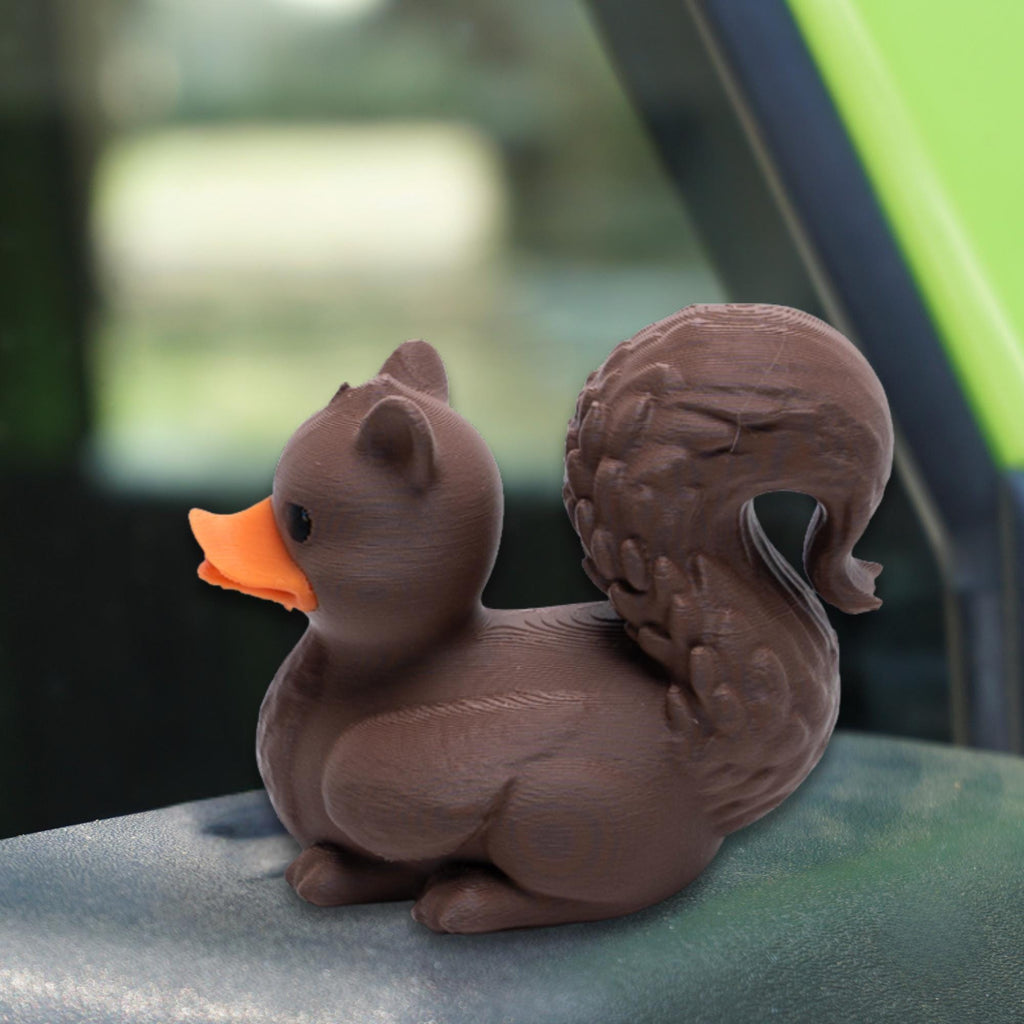 Squirrel Duck - 4x4 Ducking Gift Dashboard Decoration Woodland Animal Nature Theme Cabin Decor Trail Rider