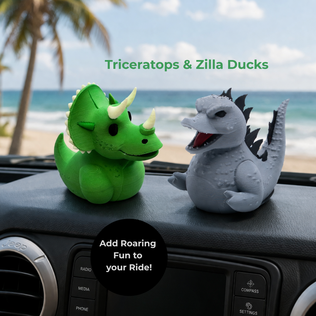 Godzilla Dashboard Duck — 4x4 Kaiju Collectible & Sensory Fidget Toy