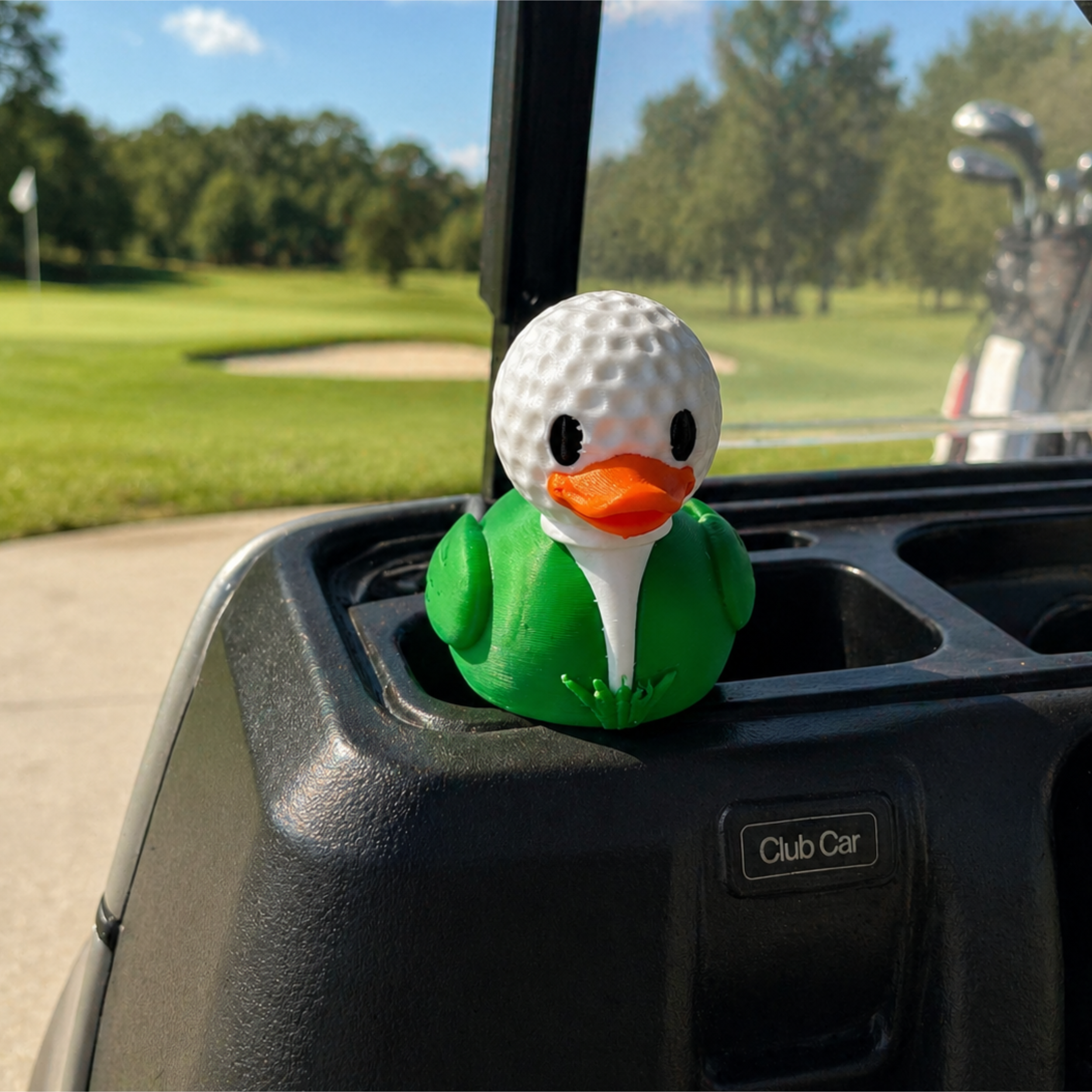 Golf Ball Duck Dashboard Accessory – Funny Car Gift for Golfers