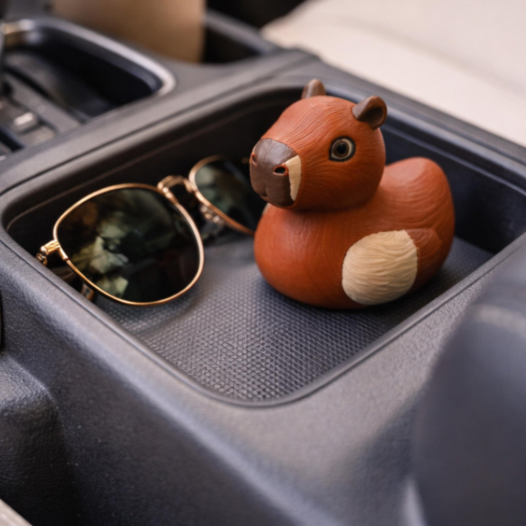 Capybara Duck 3D Printed 4x4 Dashboard Ducking Cruise Hide and Seek Cute Kids Toy Gift Wildlife Nature Lover  Capybara Fans Desk Decor