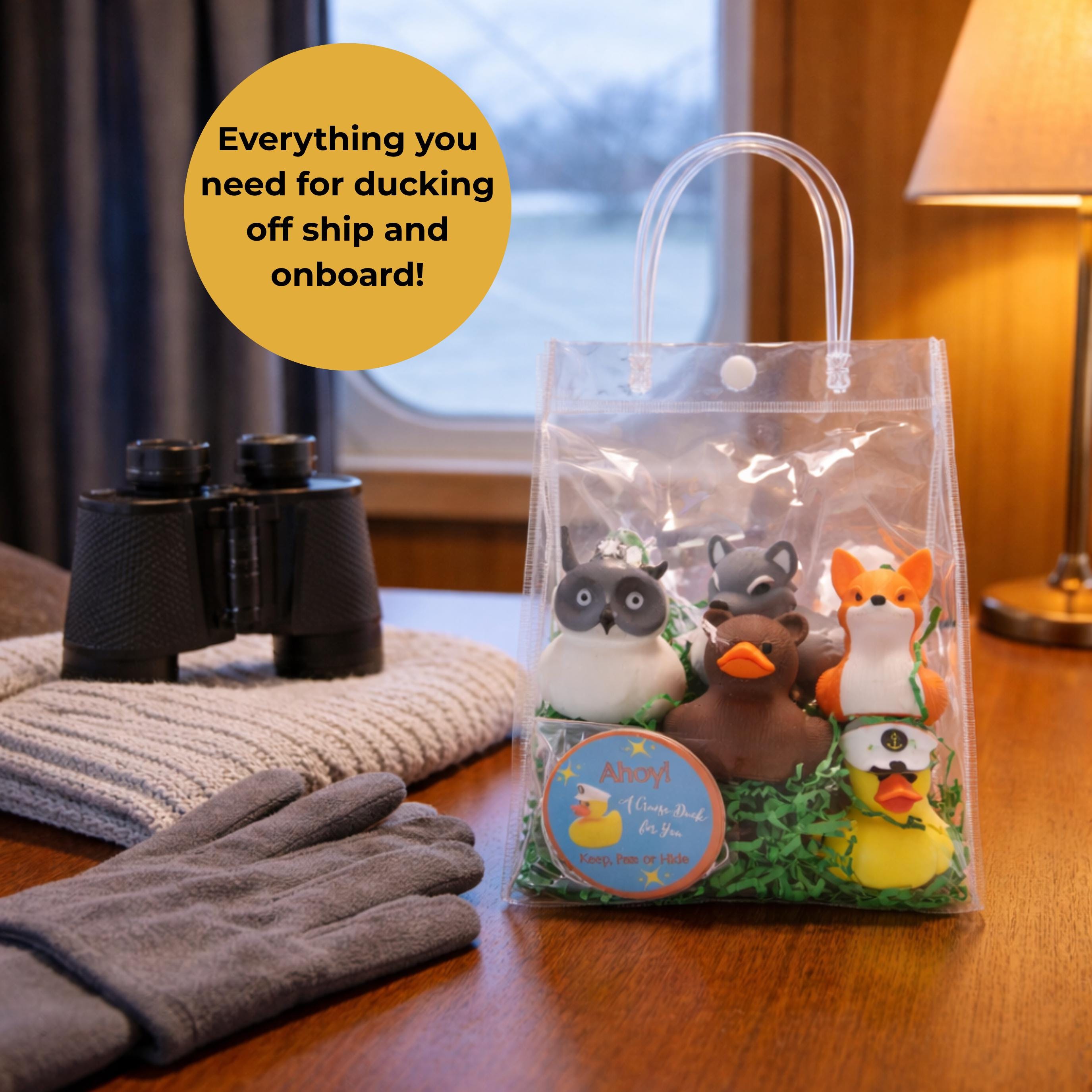 Alaska Cruise Duck Kit | 6 Wilderness-Themed Ducks, Hide & Seek Game & Vacation Souvenir