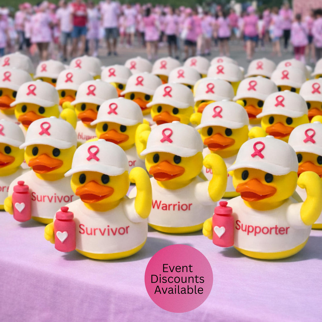 Breast Cancer Duck Dashboard Custom Thank You Accessory Thoughtful Gift Survivor Warrior Supporter Pink Ribbon Awareness Patient Keepsake