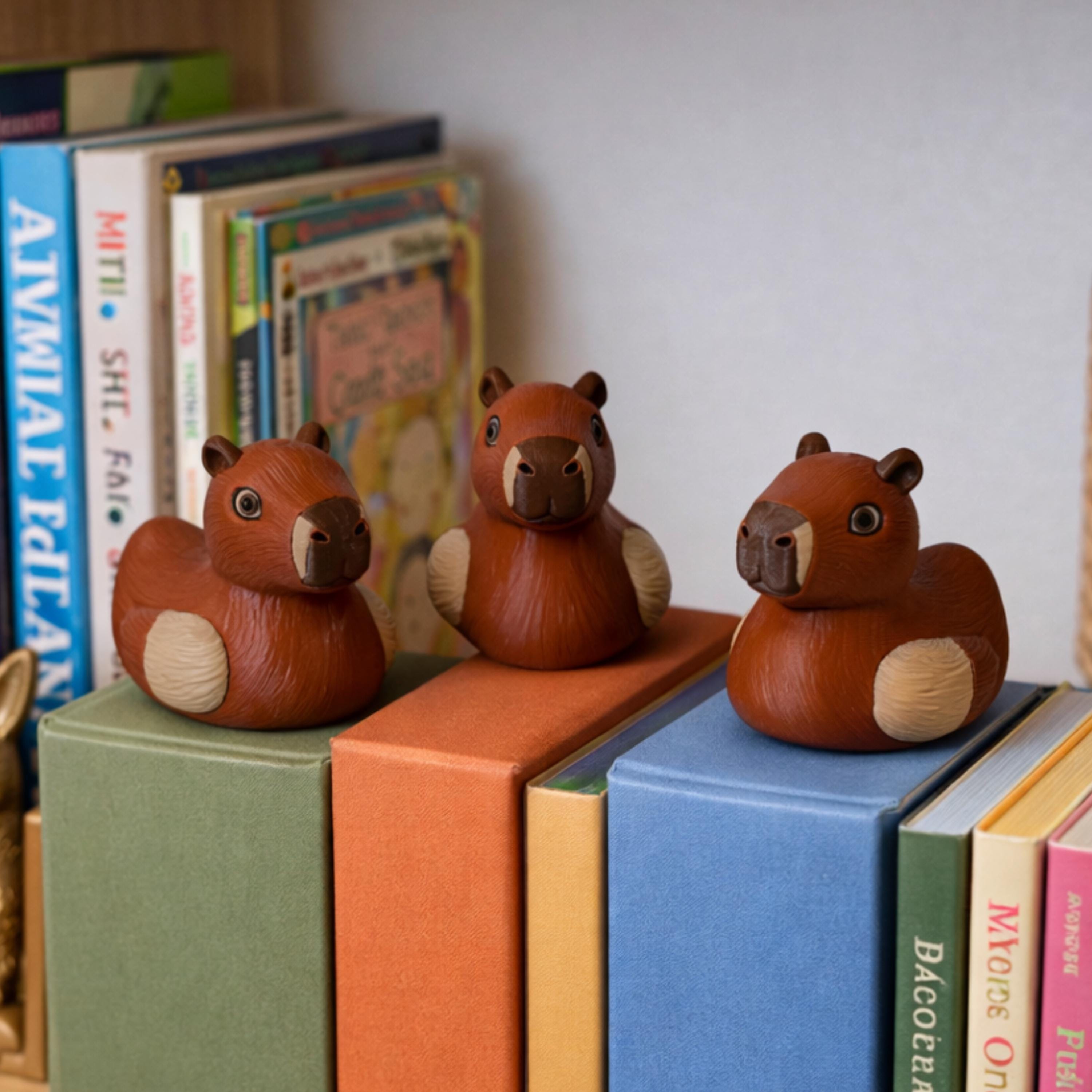 Capybara Duck 3D Printed 4x4 Dashboard Ducking Cruise Hide and Seek Cute Kids Toy Gift Wildlife Nature Lover  Capybara Fans Desk Decor