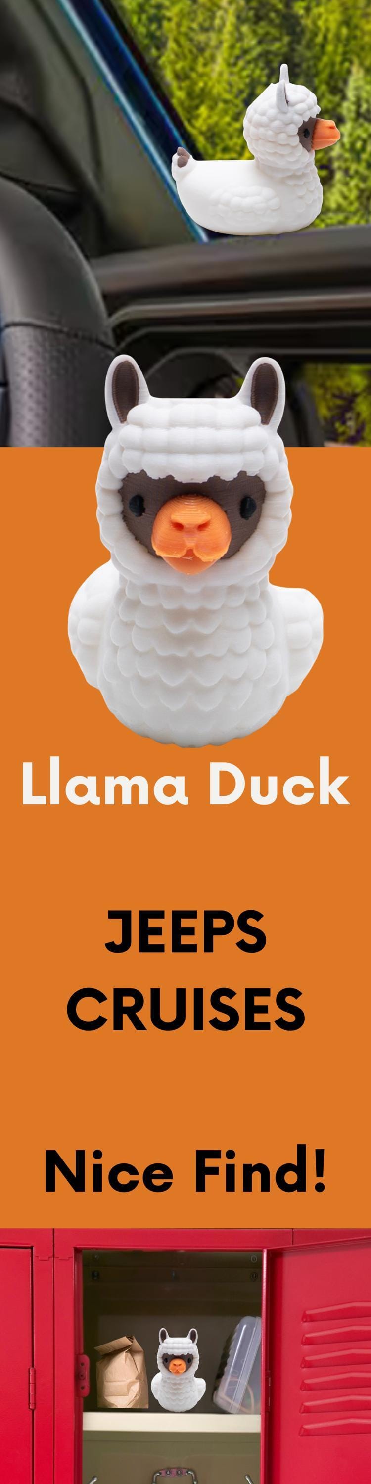 Llama Duck - Cruise Hide Seek Game & 4x4 Ducking Gift Dashboard Decoration Party Favor Travel Souvenir
