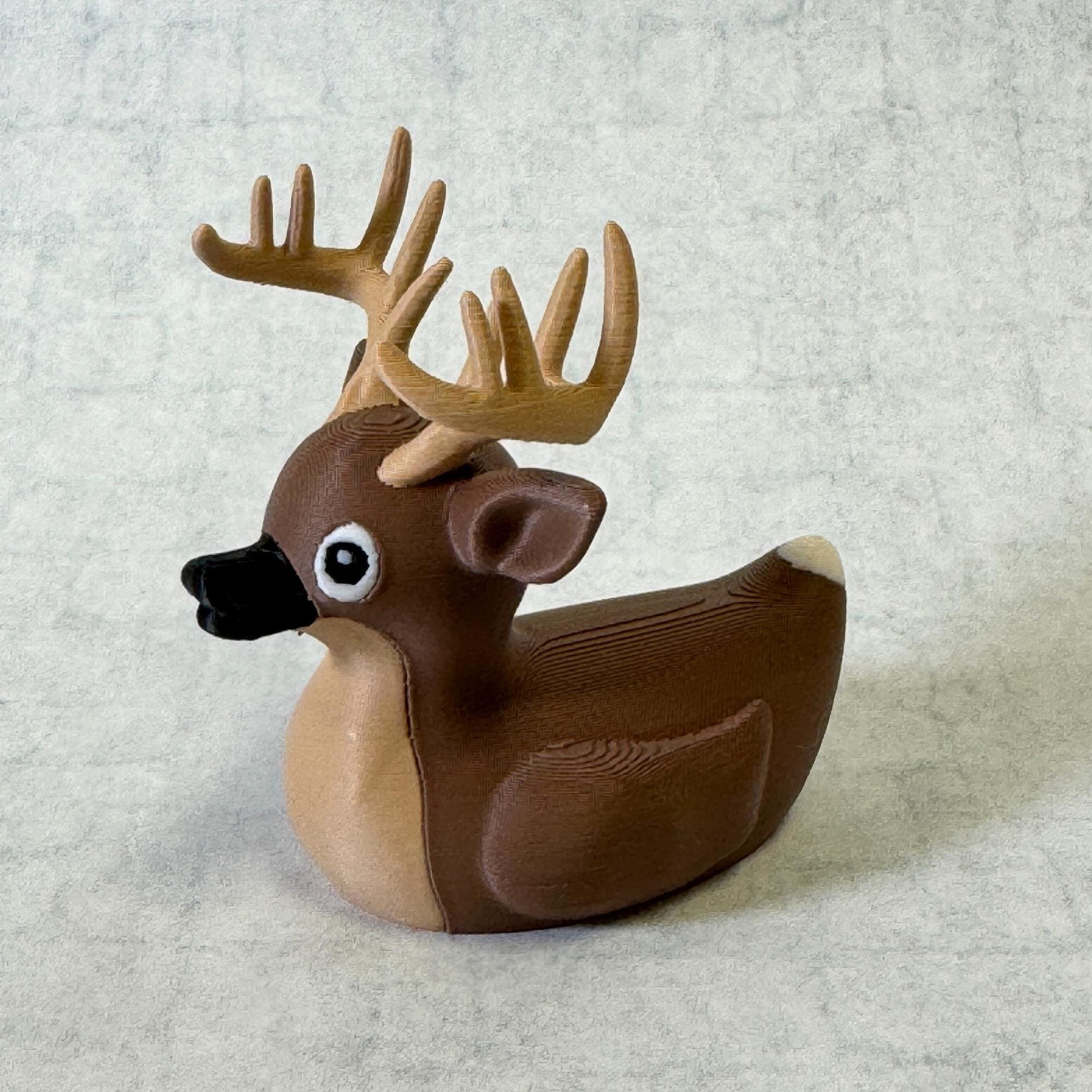 Whitetail Deer Duck - 4x4 Ducking Gift Hunting Cabin Decor Dashboard Decoration Hunter Gift Buck Antler