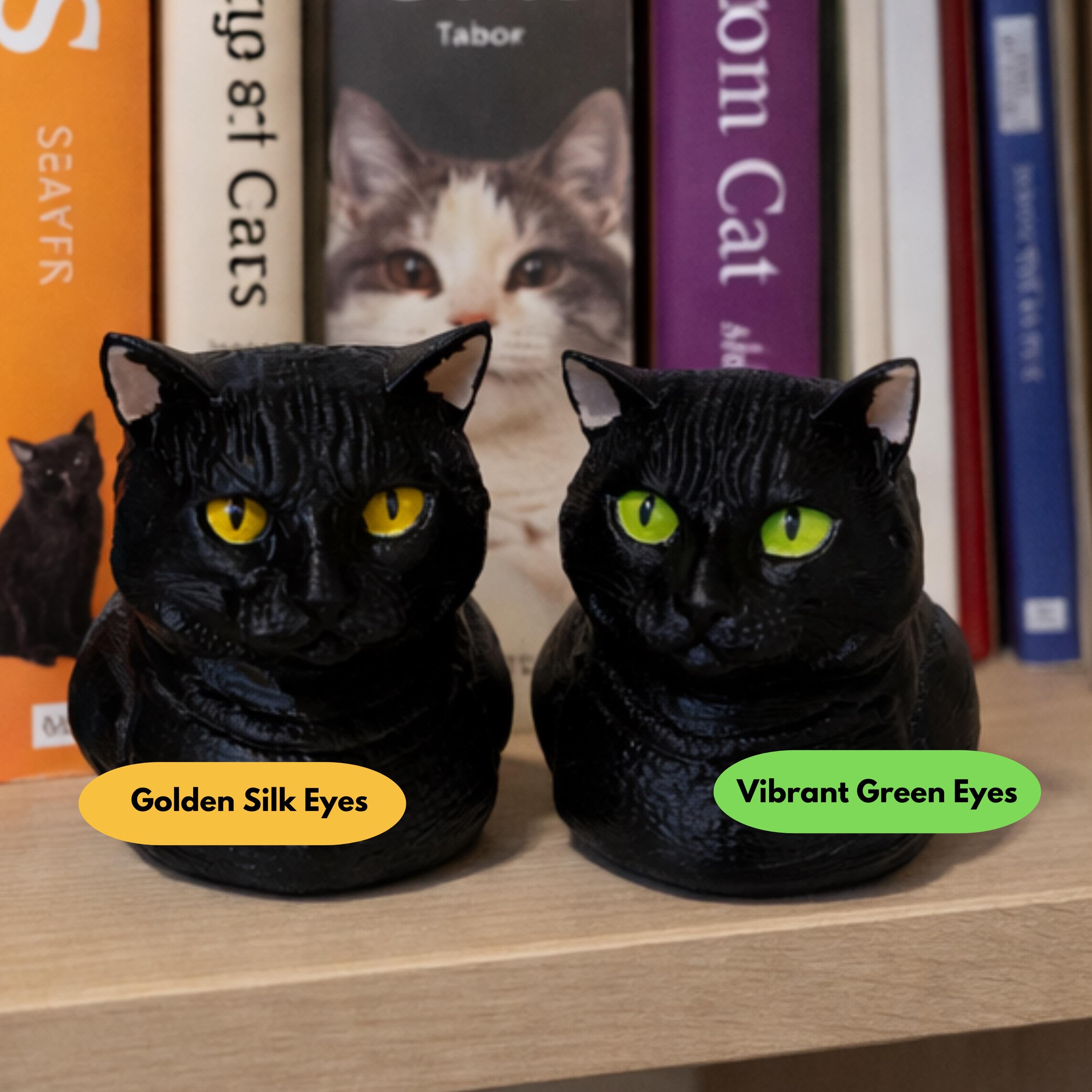 Black Tabby Cat Duck - 4x4 Ducking Gift Dashboard Decoration Cruise Hide Seek Cat Lover Gift Halloween Collectible