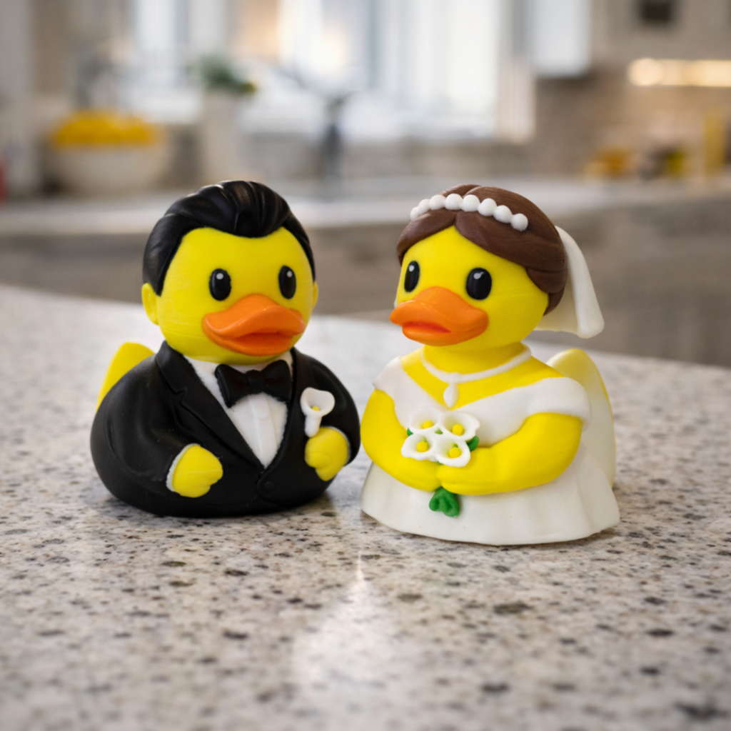 Wedding Duck - Cruise Hide Seek Game Honeymoon Gift Bride Groom Beach Cake Topper Bridal Shower