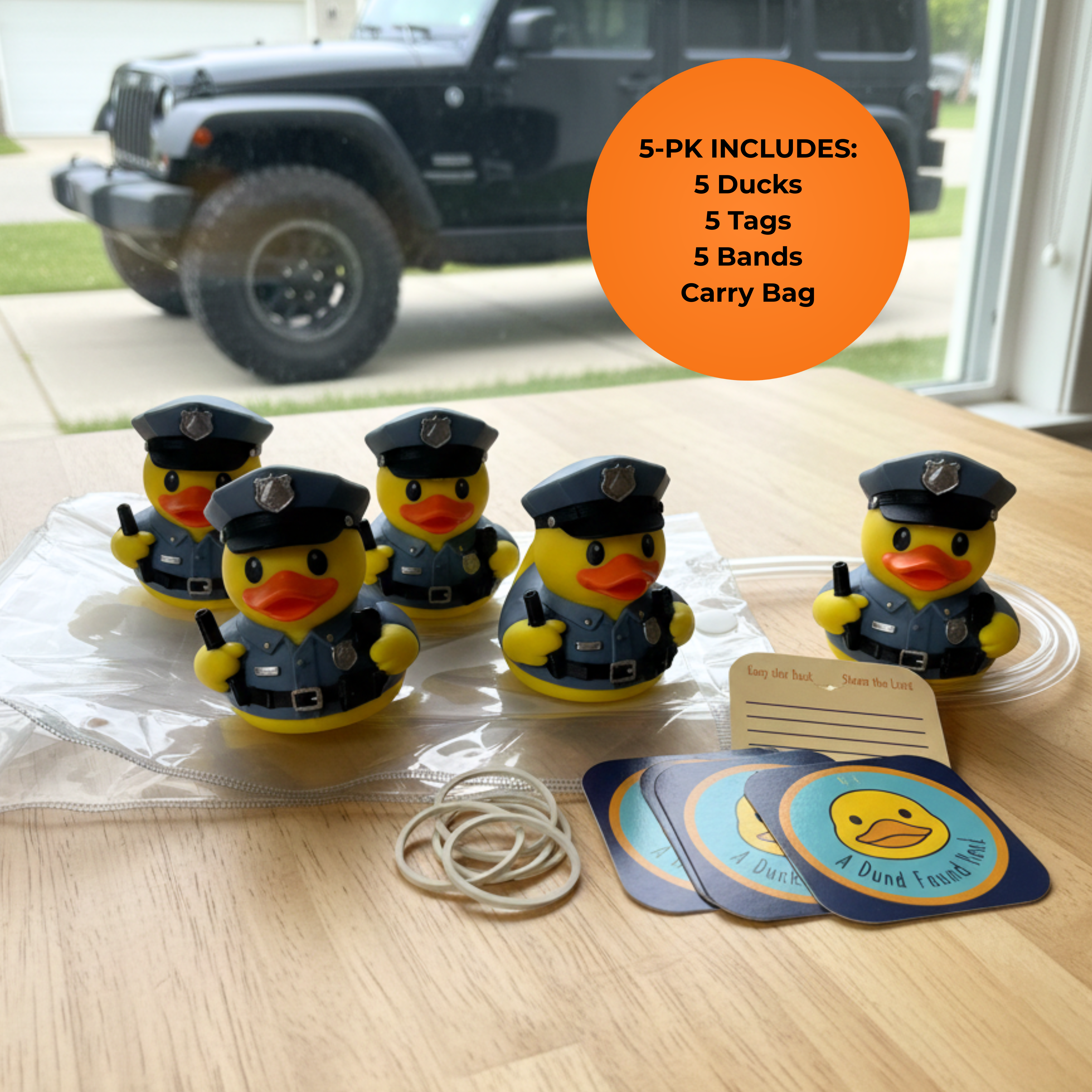Dashboard Duck Accessory Police Officer Toy Car Interior Decoration Vehicle Ornament Patrol Buddy Miniature Collectible Figure Law Enforcement Gift Authentic Uniform Details Cute Novelty Item Daily Commute Companion Desk Display