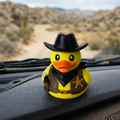 Sheriff 3D Printed Cowboy Style Dashboard Decoration Western Theme Bath Toy Collectible Vinyl Figure Badge Holster Bandana Hat Authentic Details Perfect Gift For Jeep Owners Trail Riders Adventure Seekers Off Road Enthusiasts Vehicle