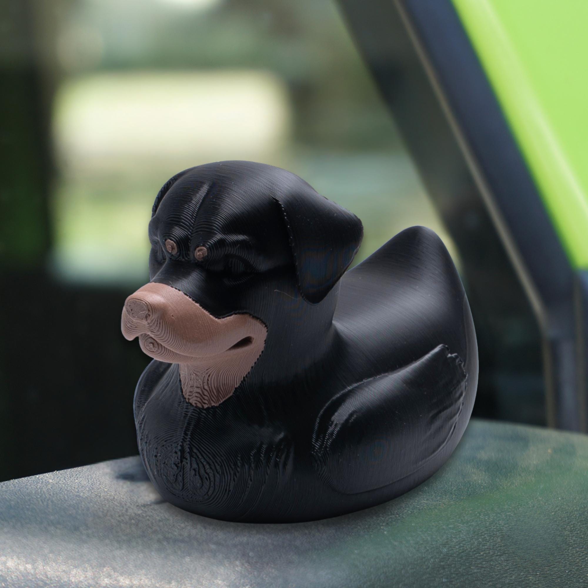 Rottweiler Duck 4x4 Ducking Gift Idea Dog Lover Birthday Present Cake Topper Themed Dashboard Decoration Vehicle Accessory Offroad Fun Duck