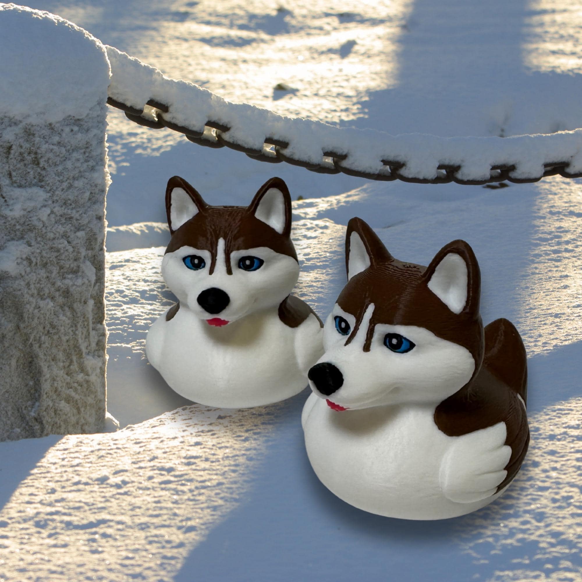 Husky Dashboard Duck Vehicle Decoration Car Accessory Dog Themed Collection Cruise Ship Hide Seek Surprise Gift Stocking Stuffer Desk Cocoa