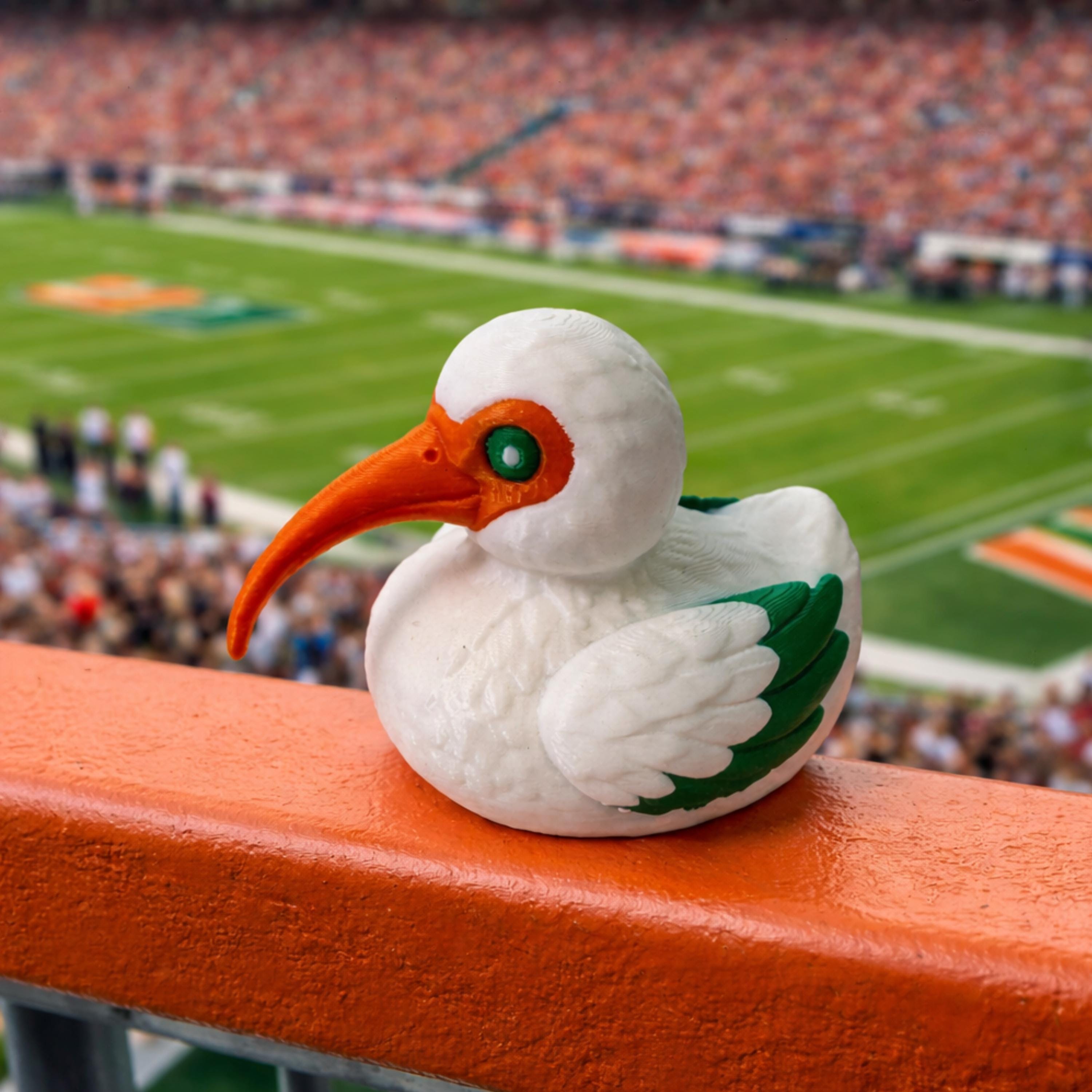Canes Ibis Duck Gift Hurricanes Fan University Football Team Duck Ibis Mascot Dashboard Ornament Car Decoration Graduation Present Miami