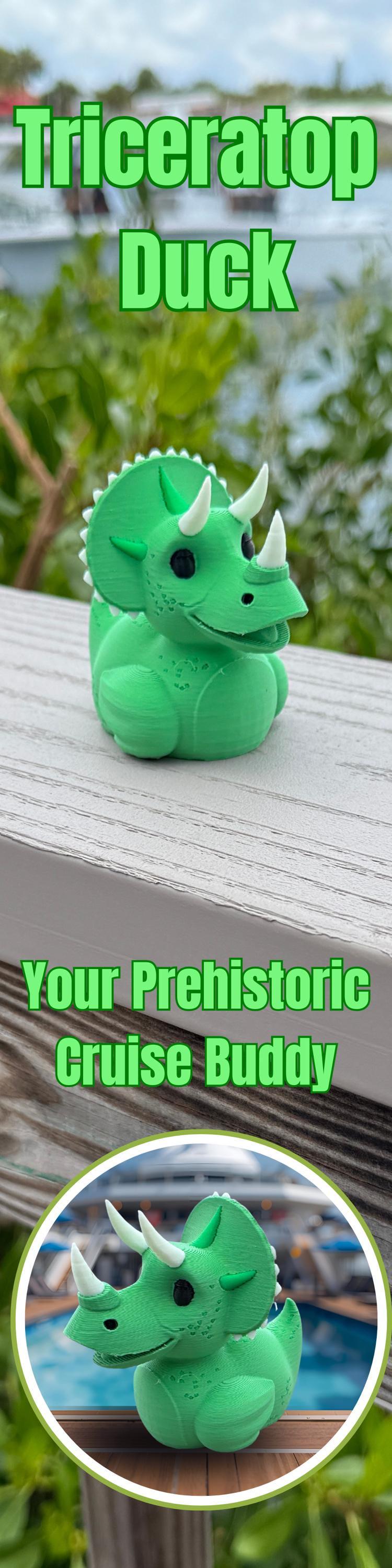 Triceratops Cruise Duck — Dinosaur 4x4 Collectible & Sensory Fidget Toy