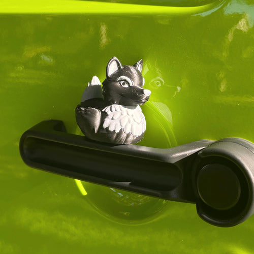 Black Wolf Duck - 4x4 Ducking Gift Dashboard Decoration Trail Adventure Offroad Vehicle Accessory Animal Figurine