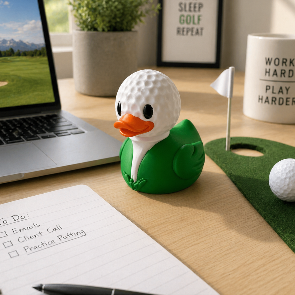 Golf Ball Duck Dashboard Accessory – Funny Car Gift for Golfers