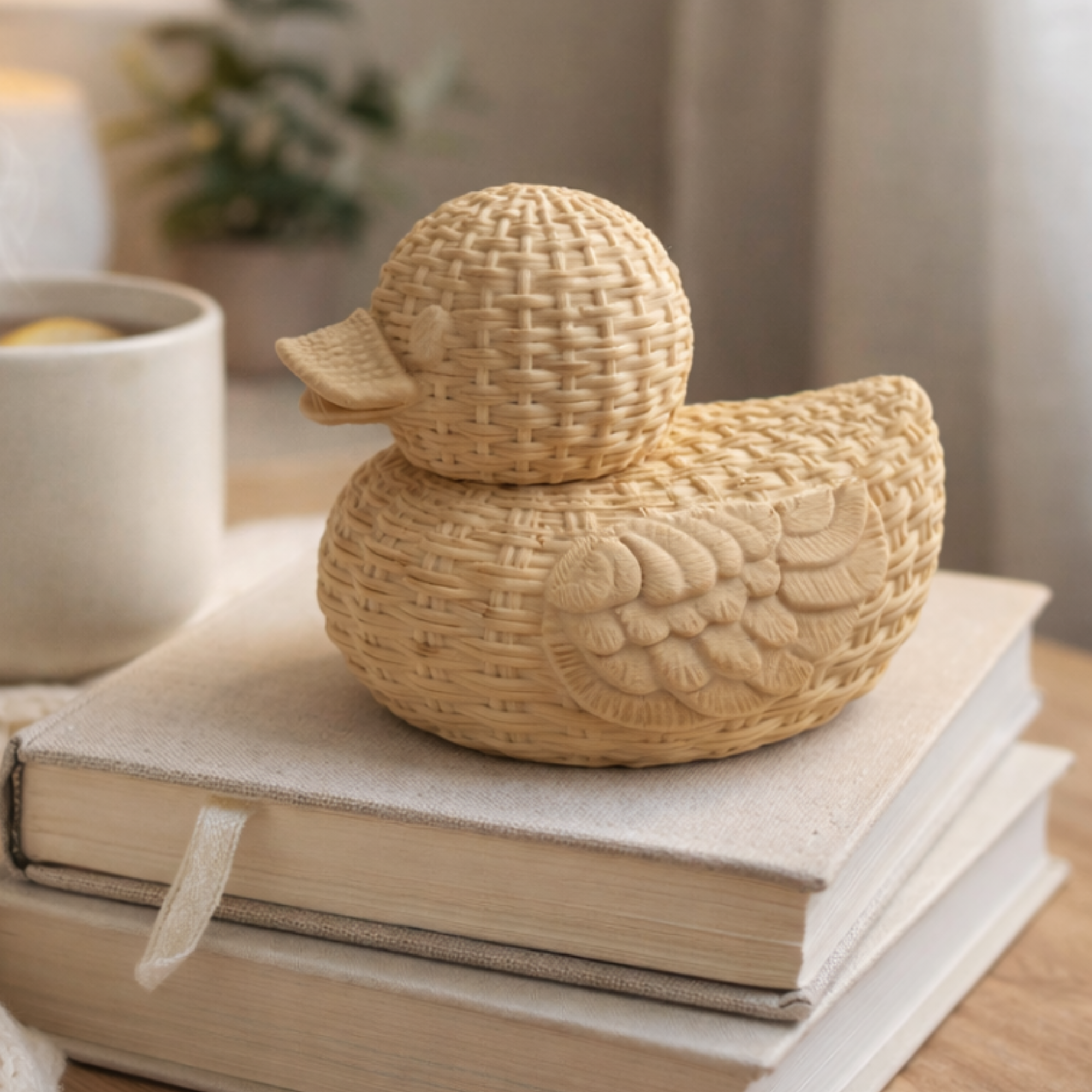Wicker Duck - Dashboard & Cruise Boho Style Woven Figurine