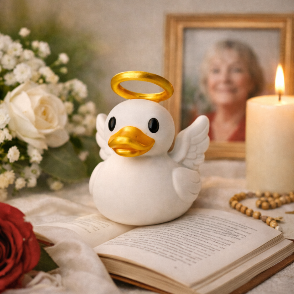 Memorial Angel Duck - Personalized Sympathy Gift Keepsake