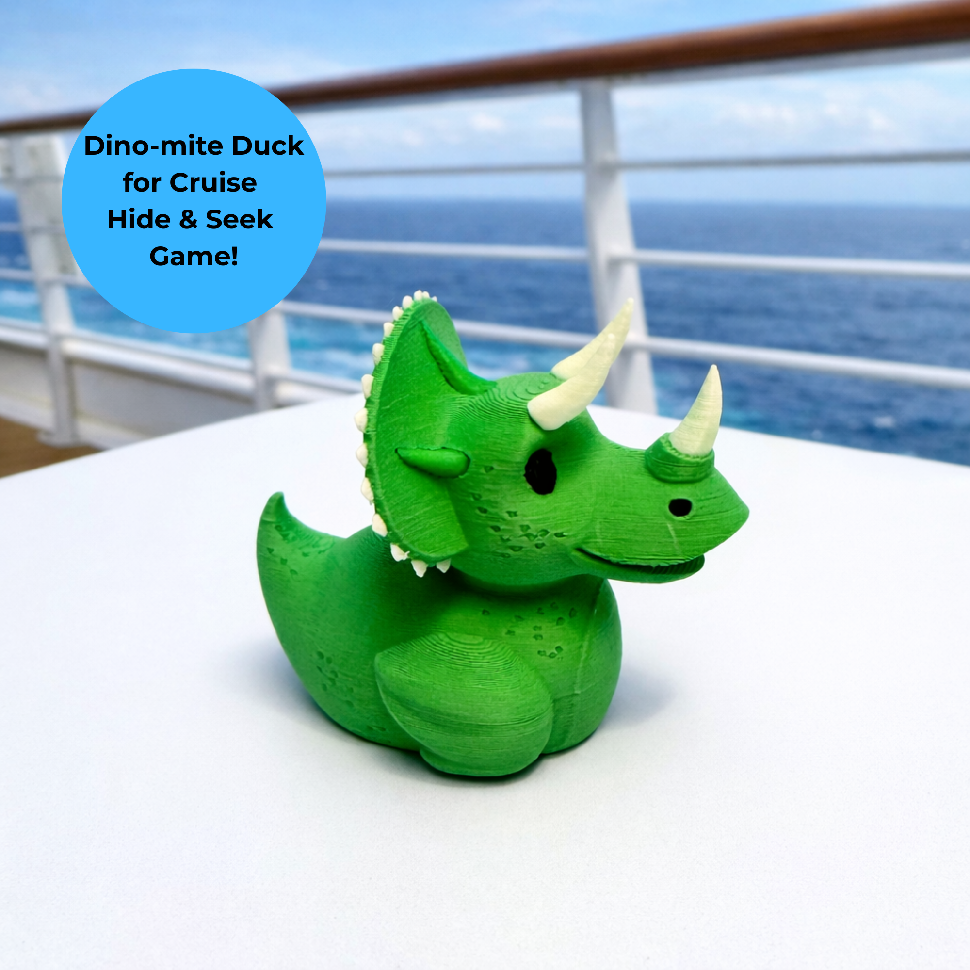 Triceratops Cruise Duck — Dinosaur 4x4 Collectible & Sensory Fidget Toy