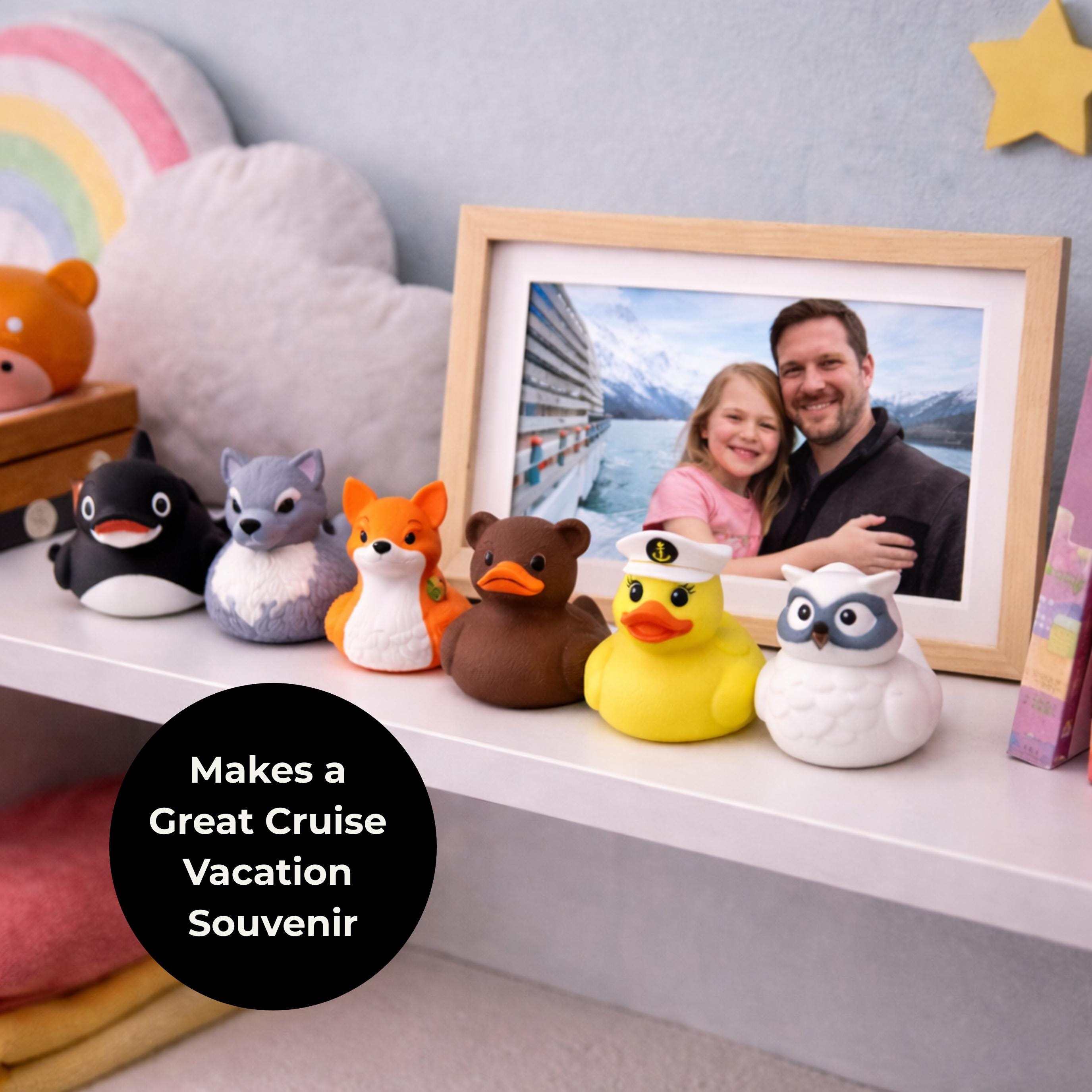Alaska Cruise Duck Kit | 6 Wilderness-Themed Ducks, Hide & Seek Game & Vacation Souvenir