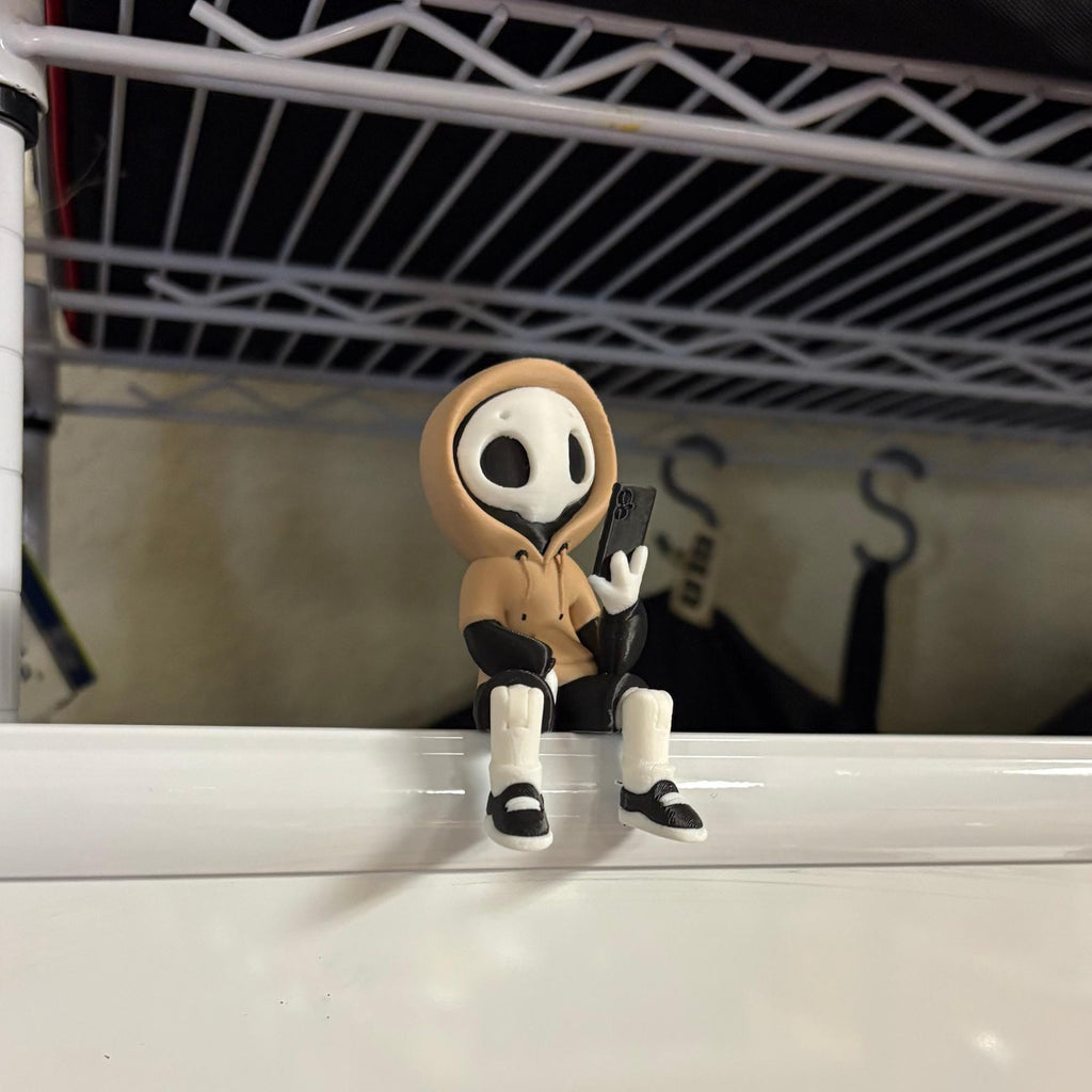 Phone Addiction Figure Desk Accessory Mindfulness Reminder Digital Detox Screen Time Awareness Toy Articulated Hazy Cell Phone Stare Model