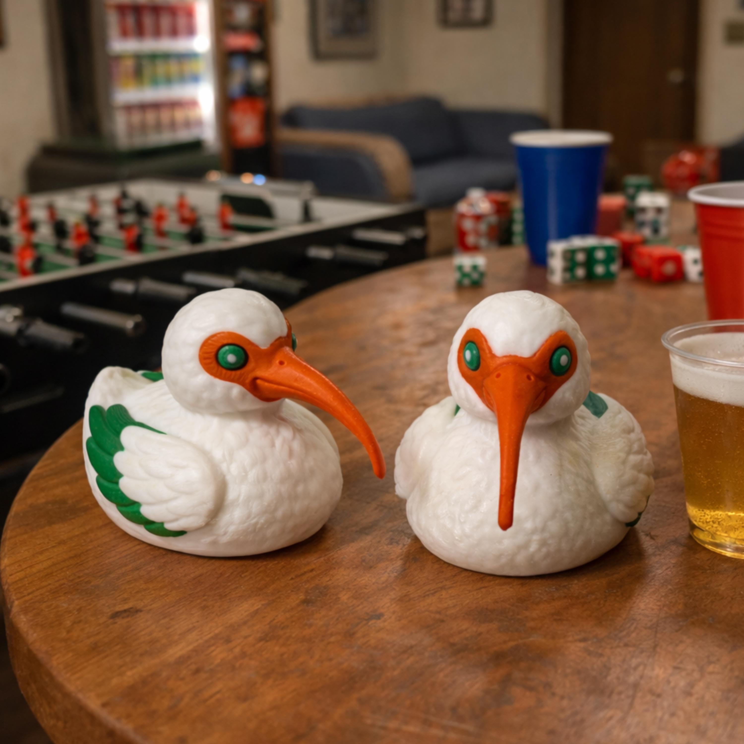 Canes Ibis Duck Gift Hurricanes Fan University Football Team Duck Ibis Mascot Dashboard Ornament Car Decoration Graduation Present Miami