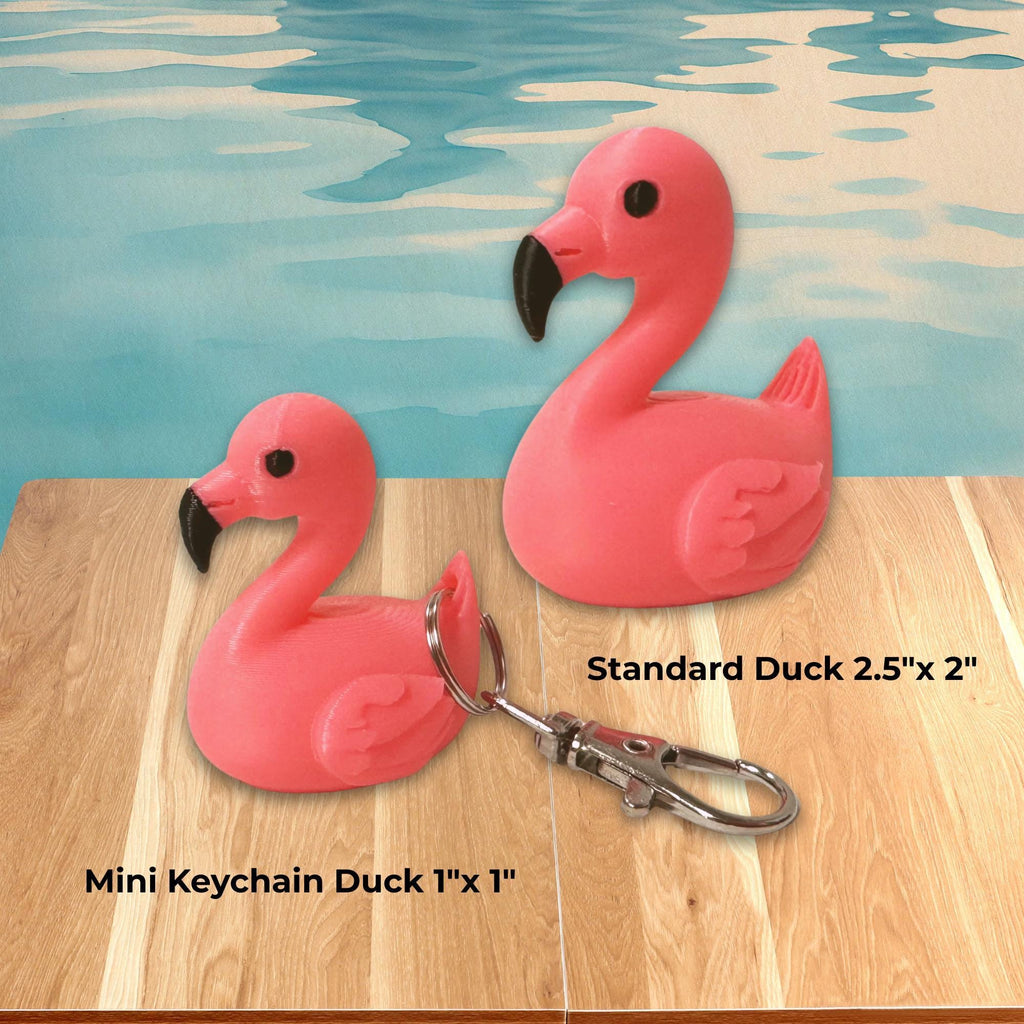 Flamingo Duck Keychain Charm Clip Bag Accessory 4x4 Ducking Gift Idea Gator Fan University Florida Team Supporter Handbag Decoration