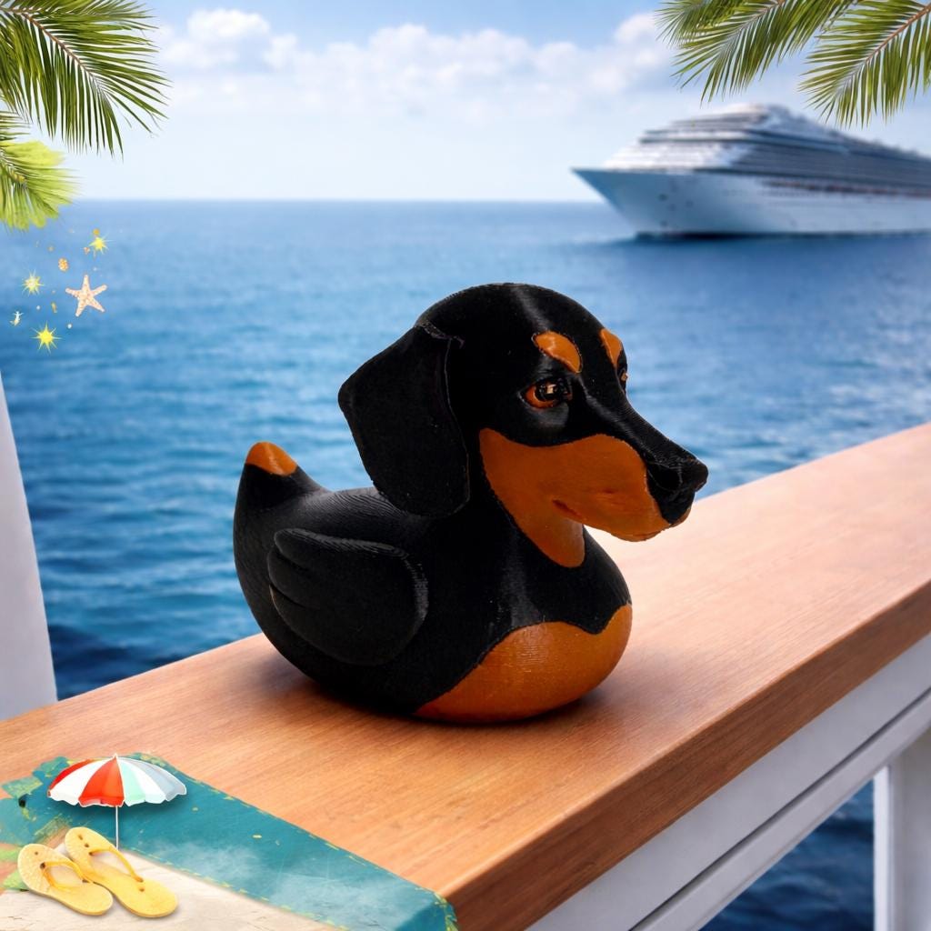 Dachshund Duck Cruise Collection Hide Seek Ducking Party Favor Gifts Him Birthday Present Dog Enthusiast Toy Breeder Thank You Vet Office