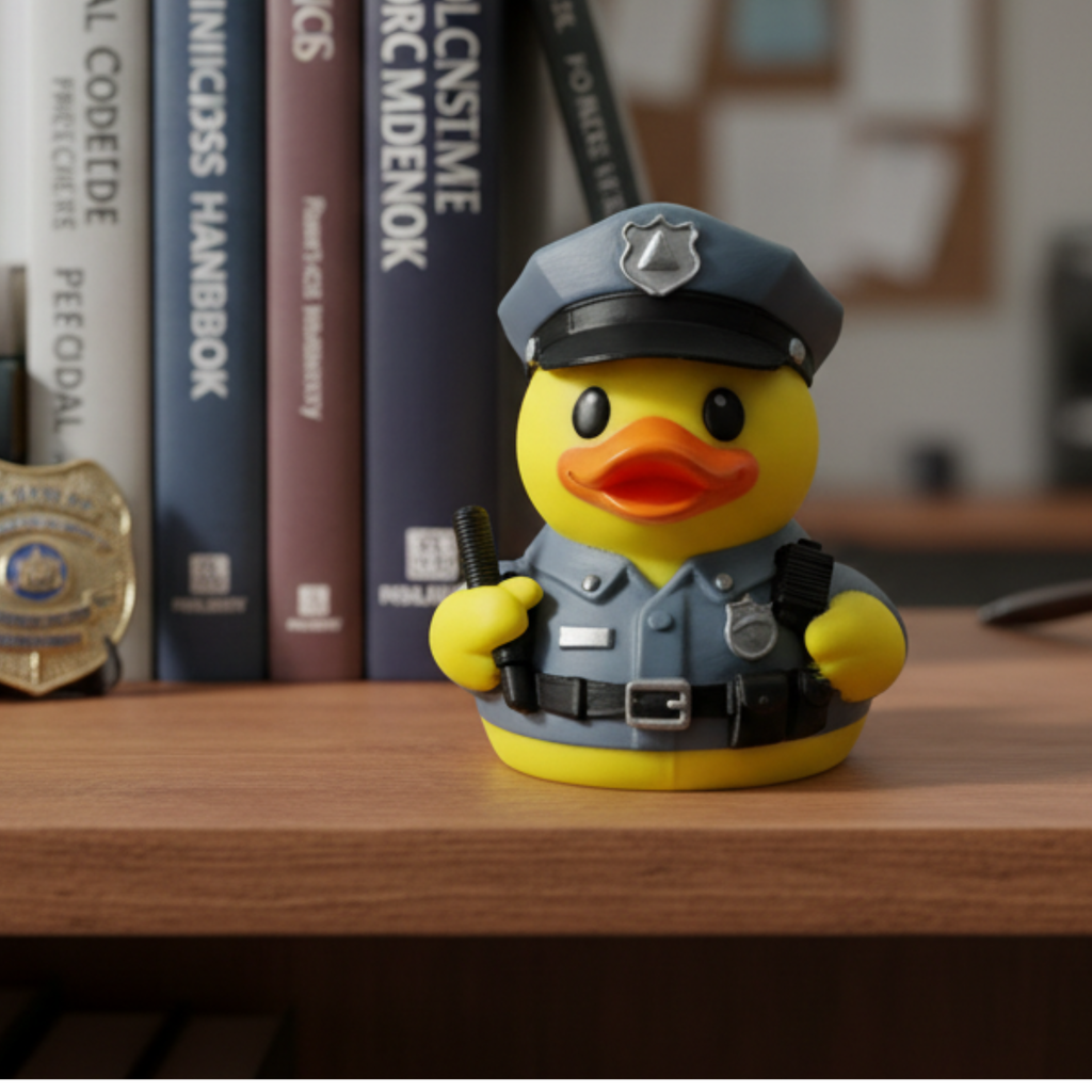Police Duck Car Decoration – Dashboard Buddy for Law Enforcement Gift