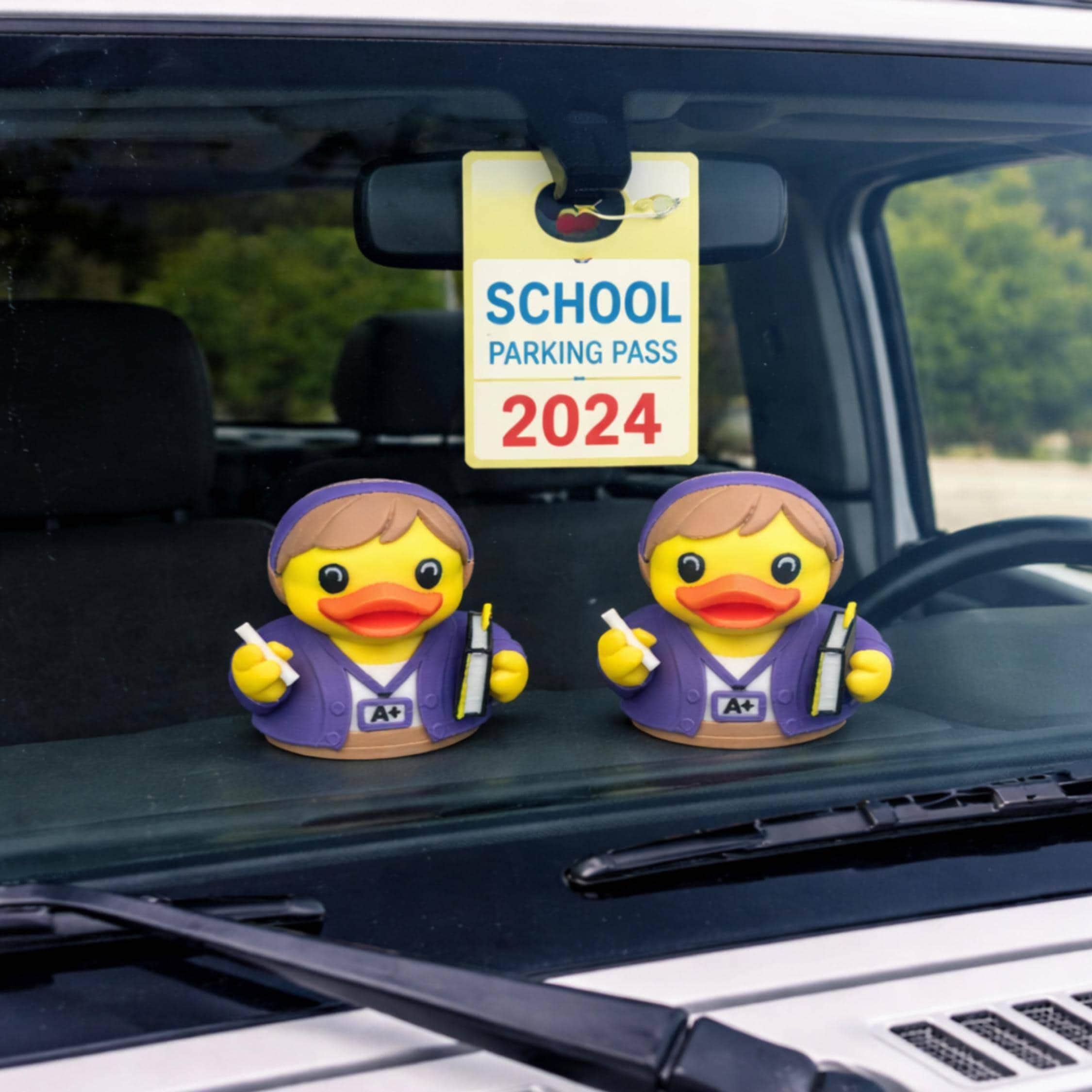 Teacher Duck Dashboard Duck Decoration Desk Accessory Truck Vehicle Dashboard Ornament 3D Printed Duck Classroom Decor 4x4 Gift Teacher