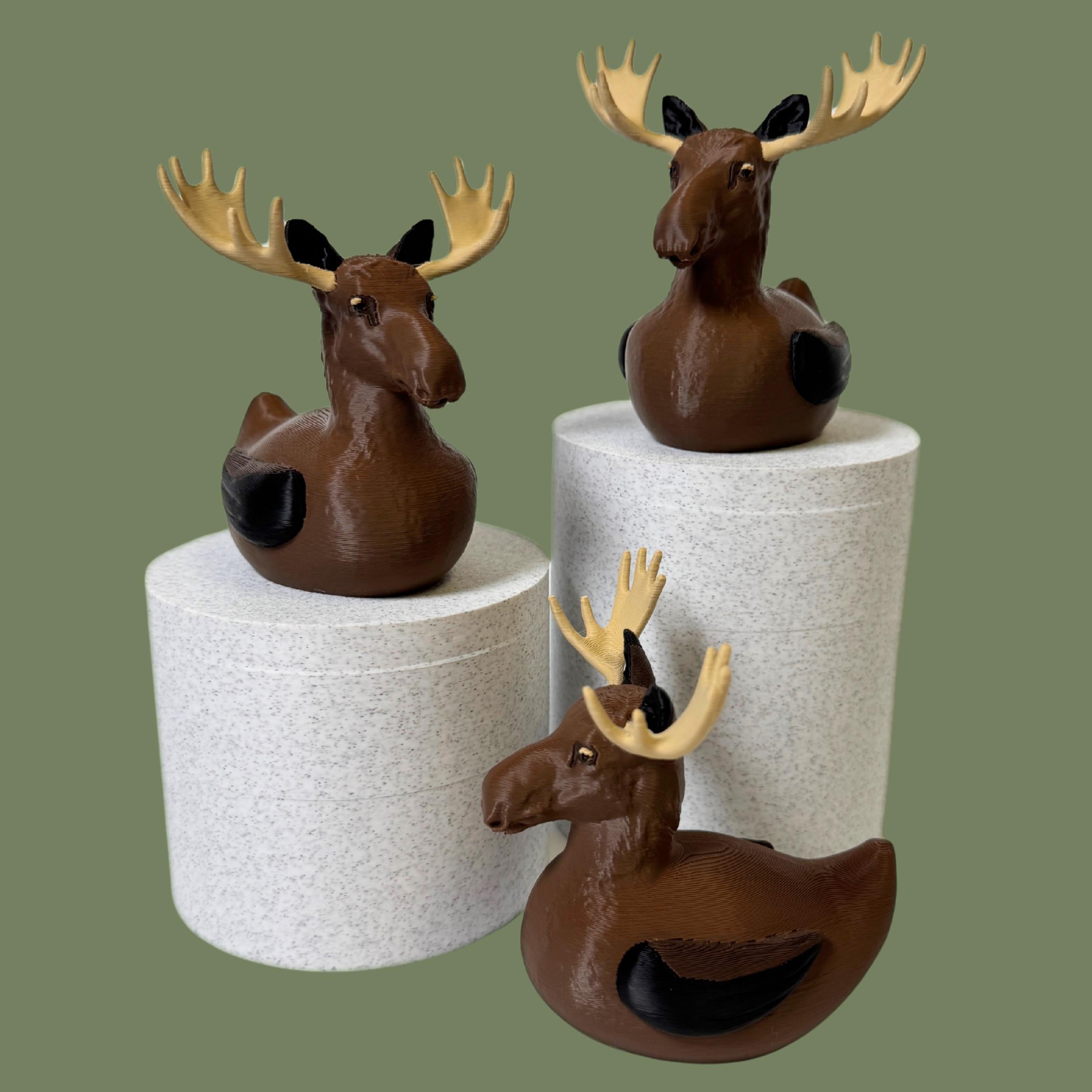 Moose Duck - 4x4 Ducking Gift Dashboard Decoration Rustic Woodland Animal Cabin Decor Hunter Gift