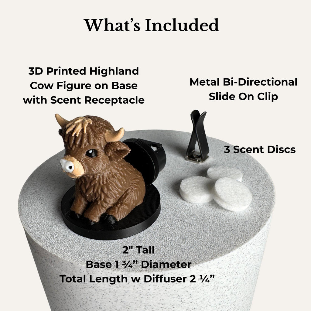 Highland Cow Vent Clip Air Freshener for Car & Home AC