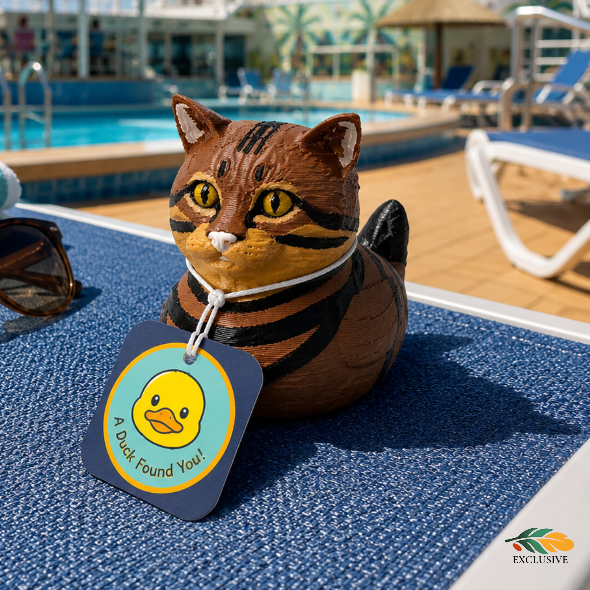 Tabby Cat Duck – Ducking Duck Dashboard Novelty Gift for 4x4 Owners