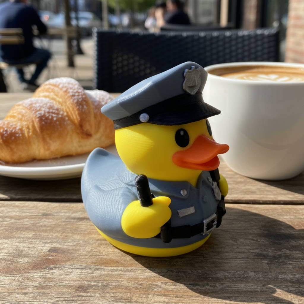 Police Duck Car Decoration – Dashboard Buddy for Law Enforcement Gift