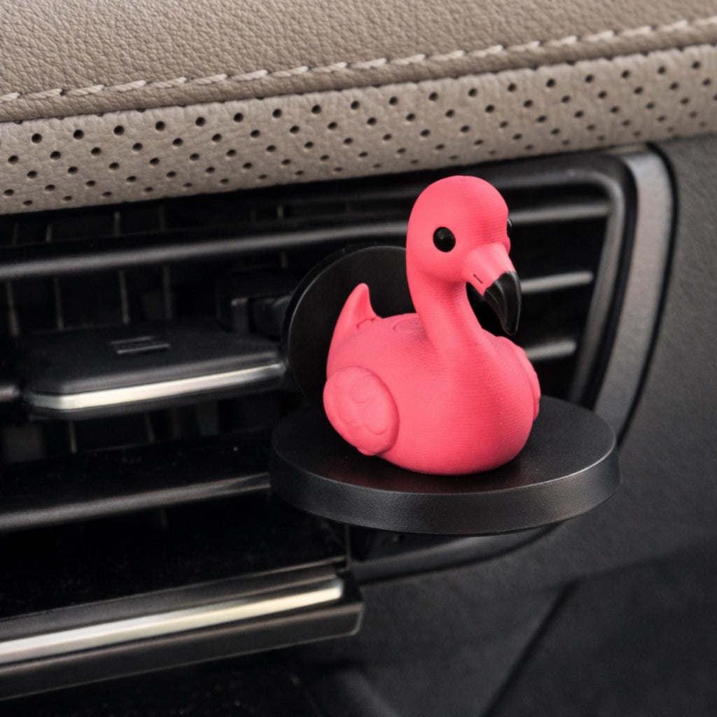 Flamingo Vent Clip Air Freshener for Car and Home AC Diffuser Essential Oil Vent Clip Cute Pink Flamingo Car Charm & Portable AC Decor