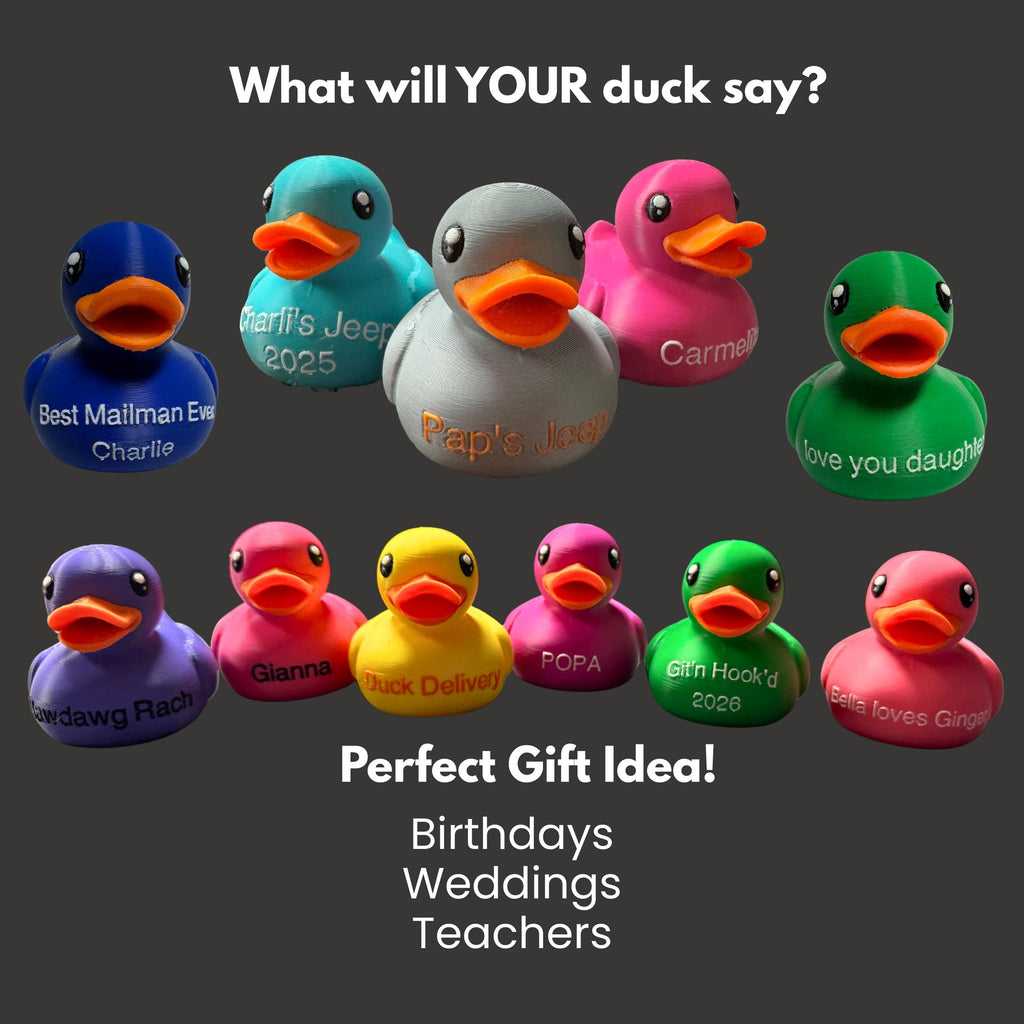 Custom 3D Printed Duck Personalized Name Duck Custom Text Duck Jeep-4x4 Dashboard Ducking Accessory Birthday Gift Funny Duck Unique Gift