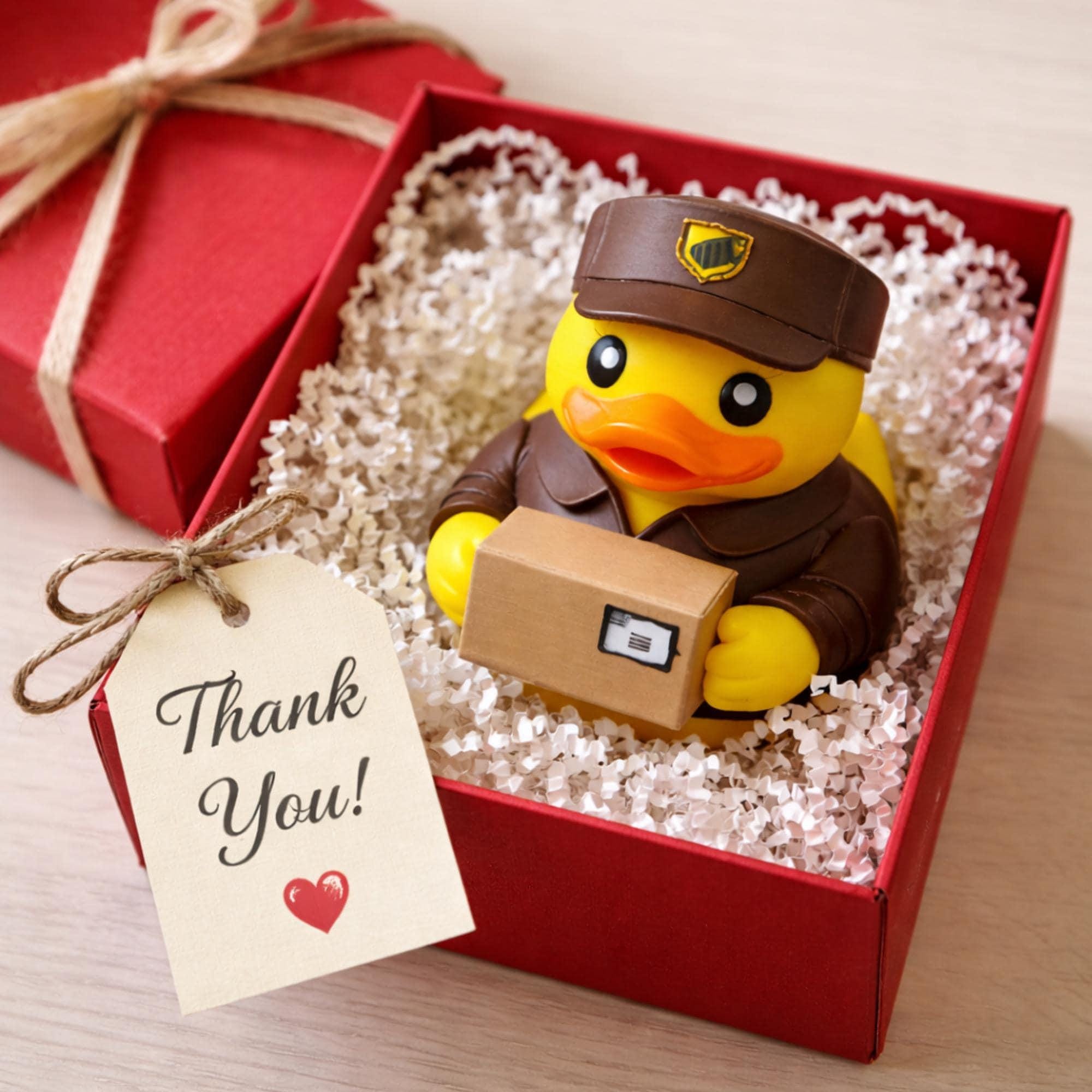 Delivery Driver Duck | 4x4 Ducking & Cruise Hide & Seek Gift, Dashboard Buddy & Funny Driver Gift