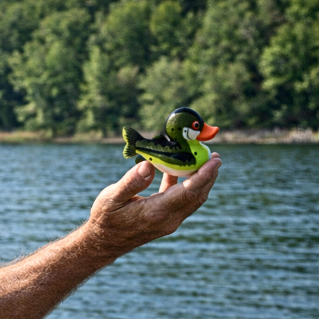 Bass Duck | Largemouth Bass Fisherman Gift, Boat Dashboard & Cabin Decor