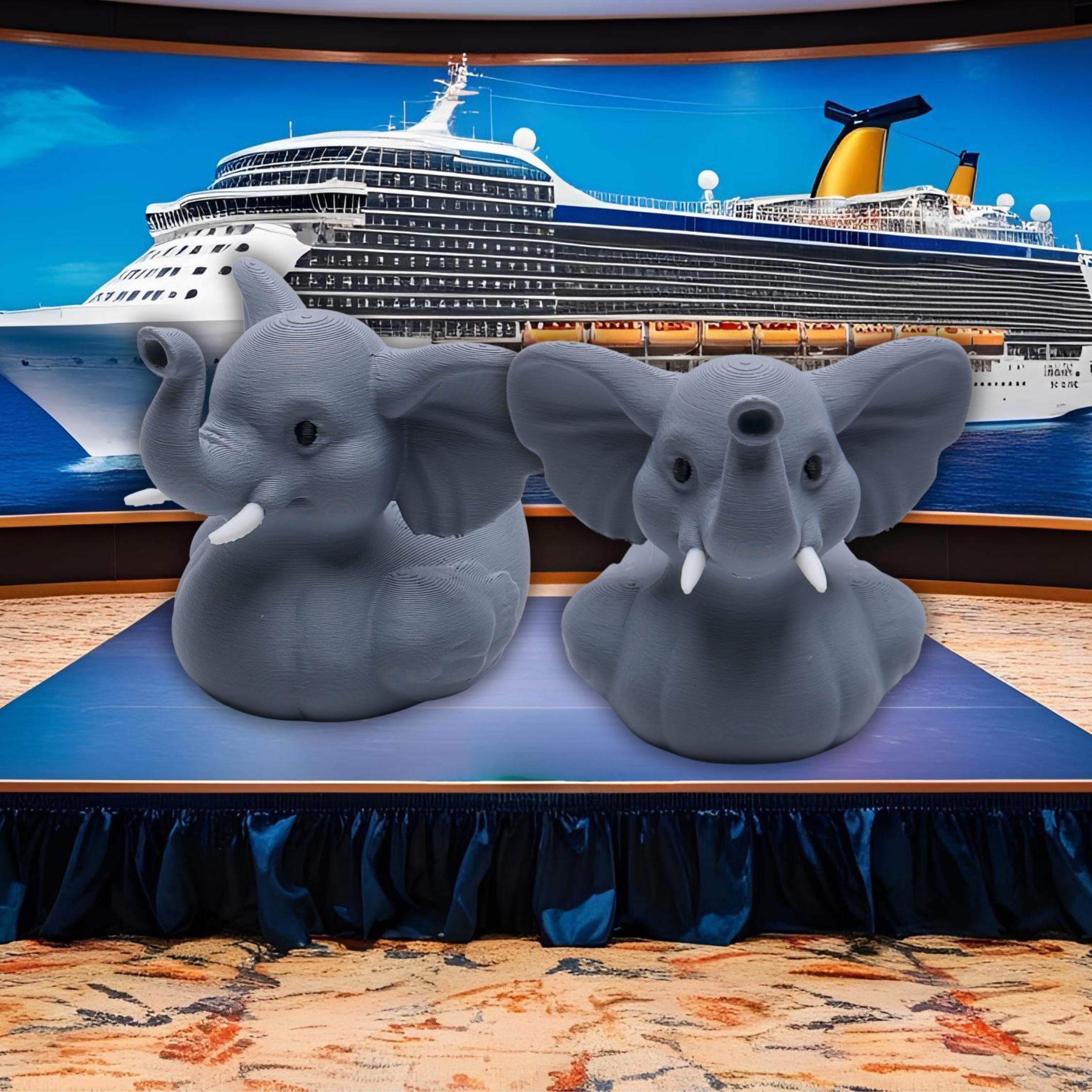 Elephant Duck - Cruise Hide Seek Game & 4x4 Ducking Gift Safari Animal Dashboard Decoration Vacation Souvenir