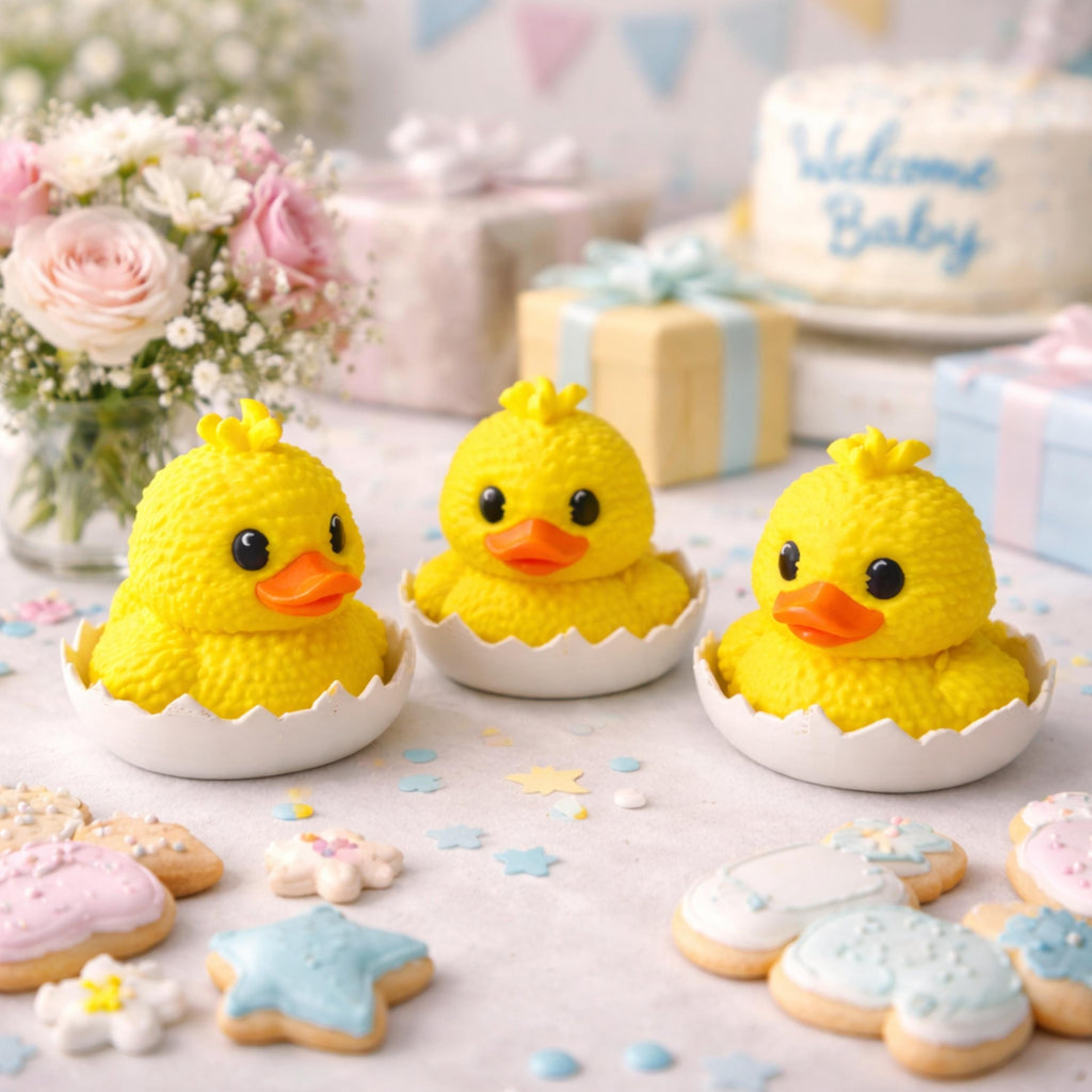 Duck Egg Favor | Baby Shower Supplies, Hatching Duckling Cake Topper & Party Table Decor