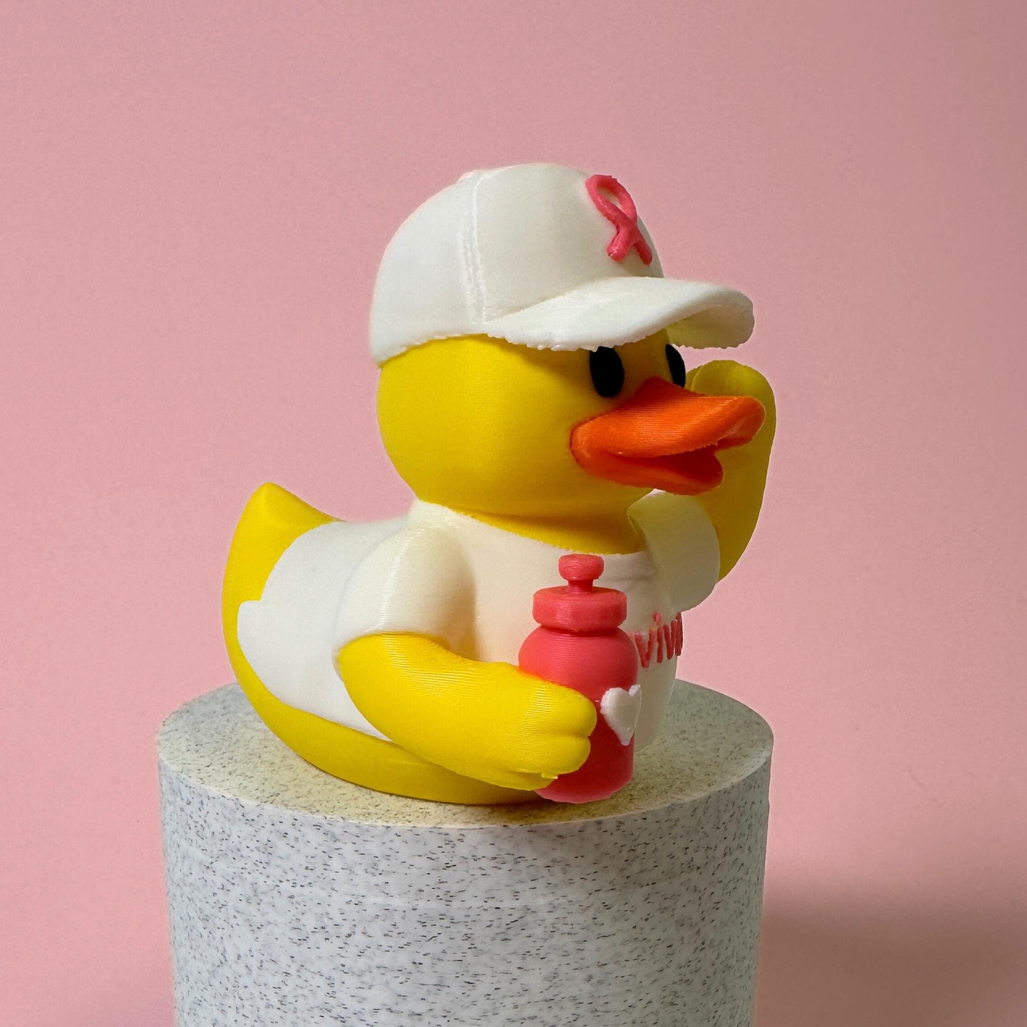 Breast Cancer Duck Dashboard Decoration Custom Thank You Accessory Thoughtful Gift Survivor Support Pink Ribbon Awareness Patient Keepsake