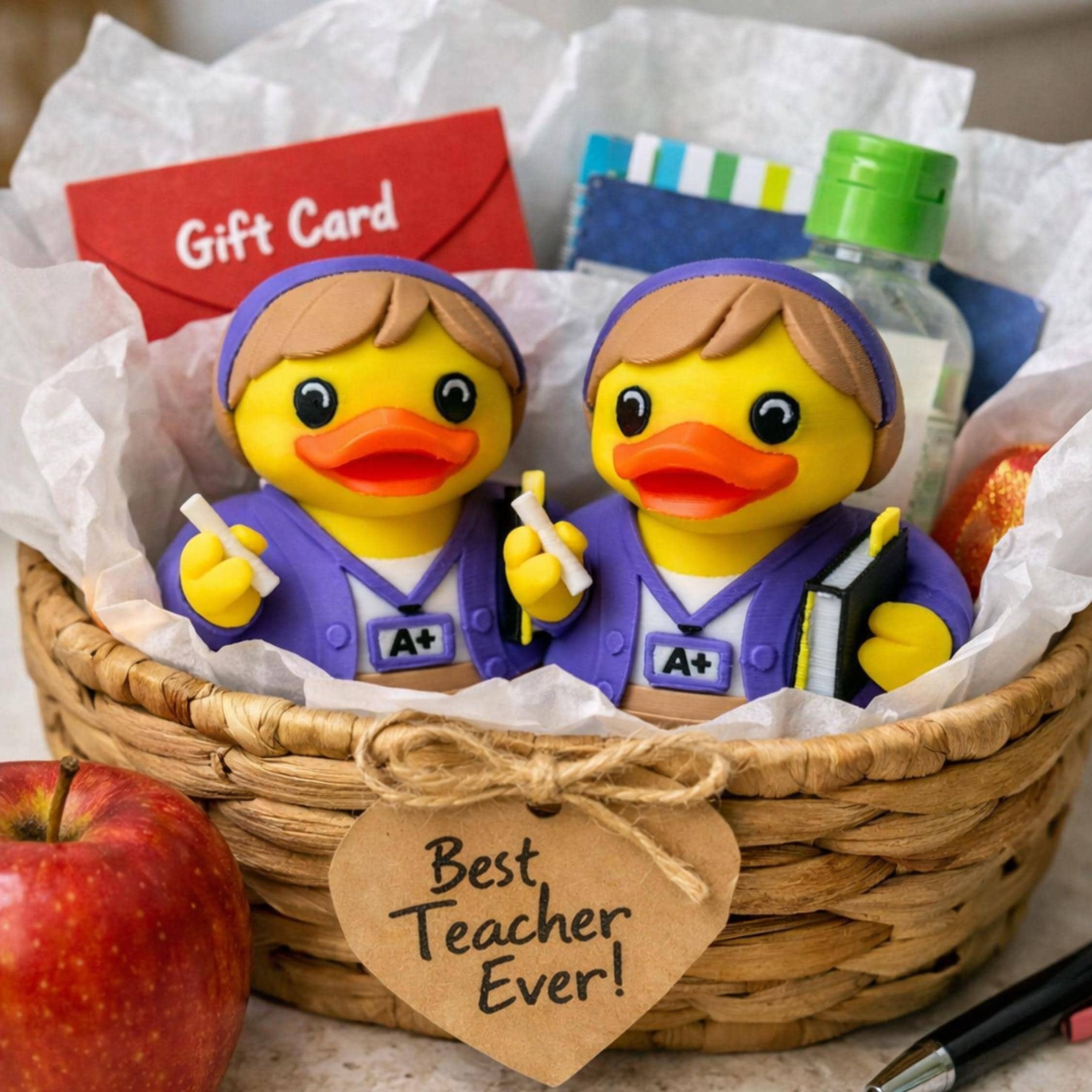 Teacher Duck Dashboard Duck Decoration Desk Accessory Truck Vehicle Dashboard Ornament 3D Printed Duck Classroom Decor 4x4 Gift Teacher