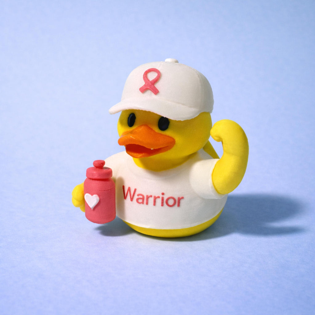 Breast Cancer Duck Dashboard Custom Thank You Accessory Thoughtful Gift Survivor Warrior Supporter Pink Ribbon Awareness Patient Keepsake