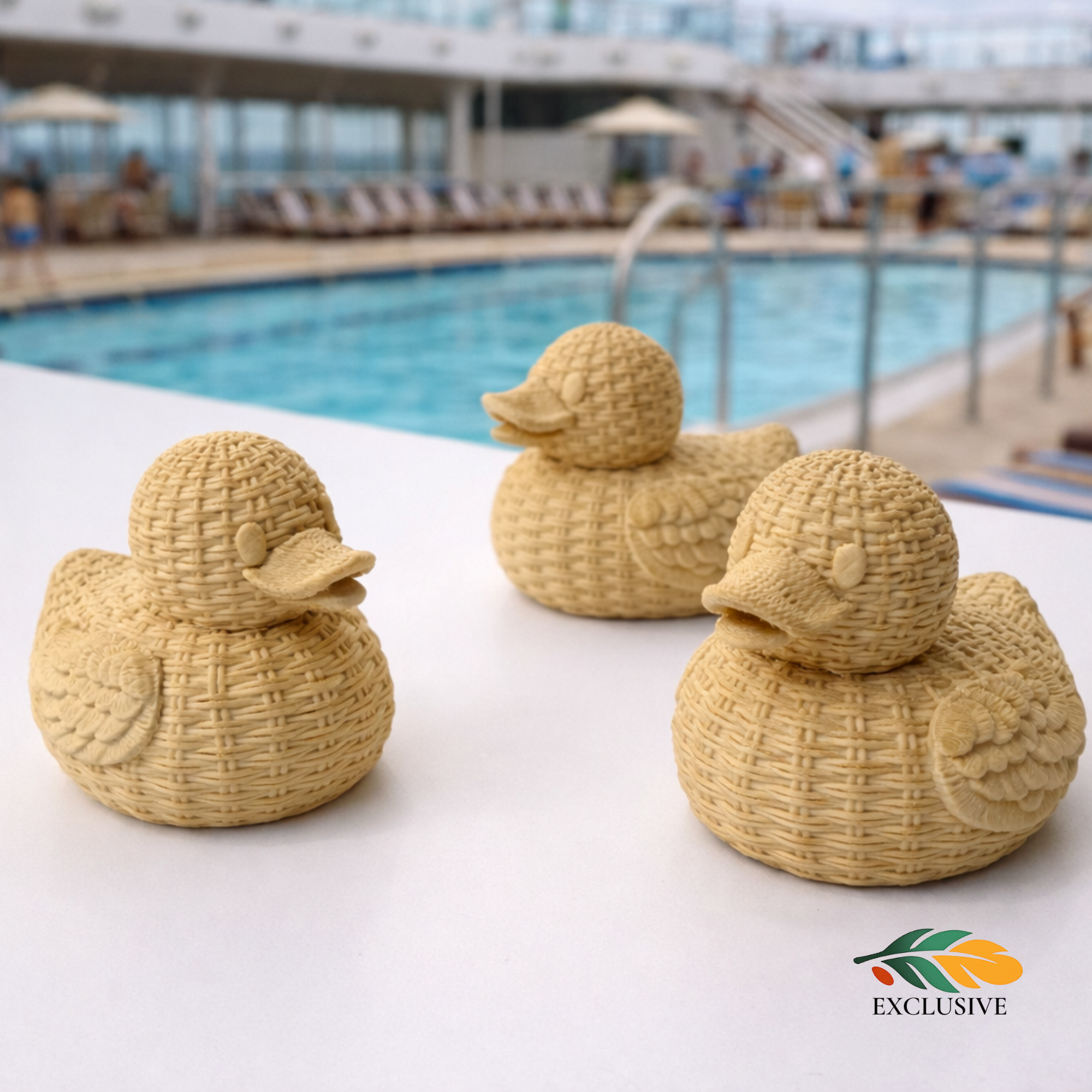 Wicker Duck - Dashboard & Cruise Boho Style Woven Figurine