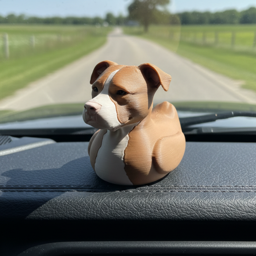 Pitbull Dashboard Duck — Staffy & Pit Bull Lover Car Decor Gift