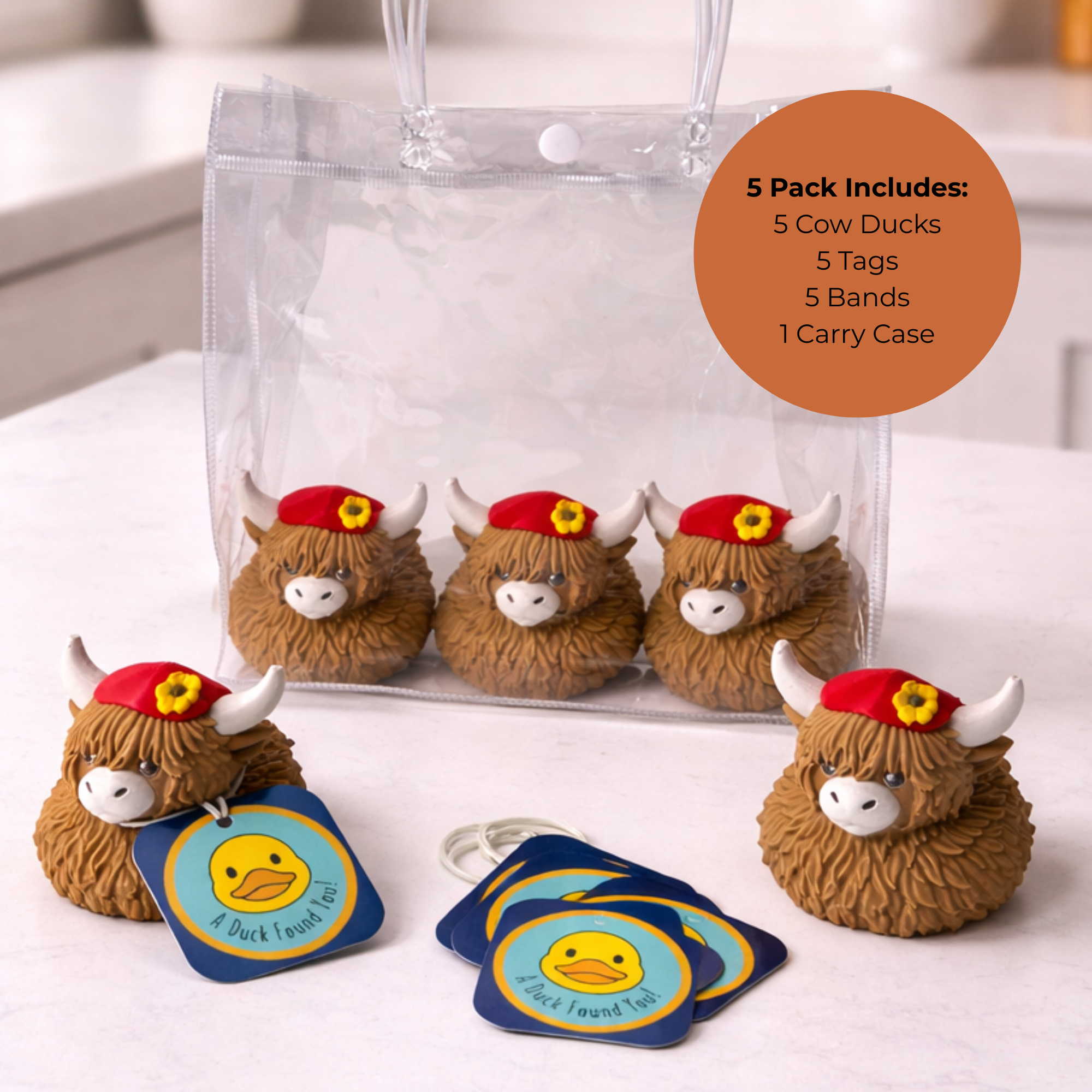 Highland Cow Duck - Dashboard Decoration Rustic Style Western Decor Cruise Duck