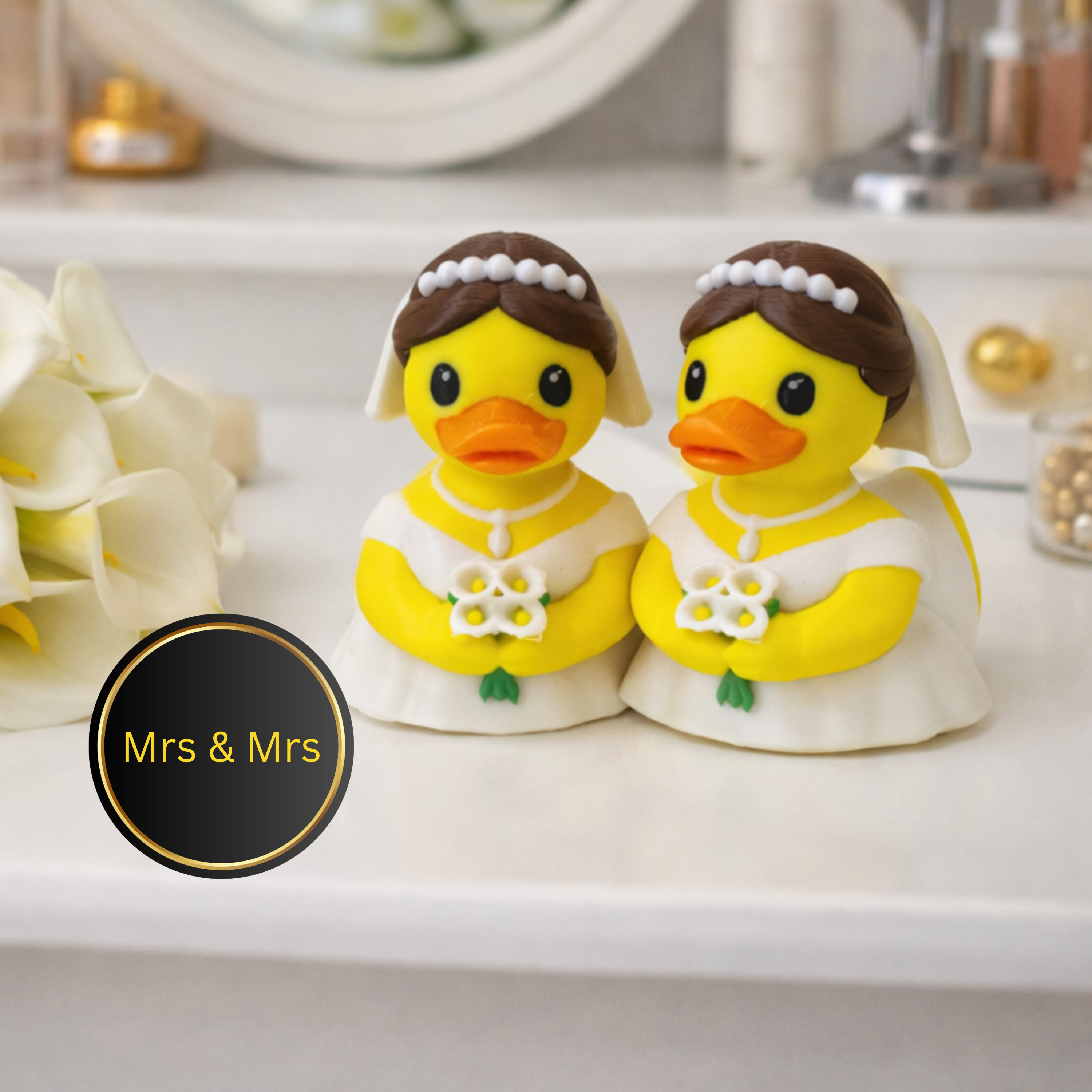Wedding Duck - Cruise Hide Seek Game Honeymoon Gift Bride Groom Beach Cake Topper Bridal Shower