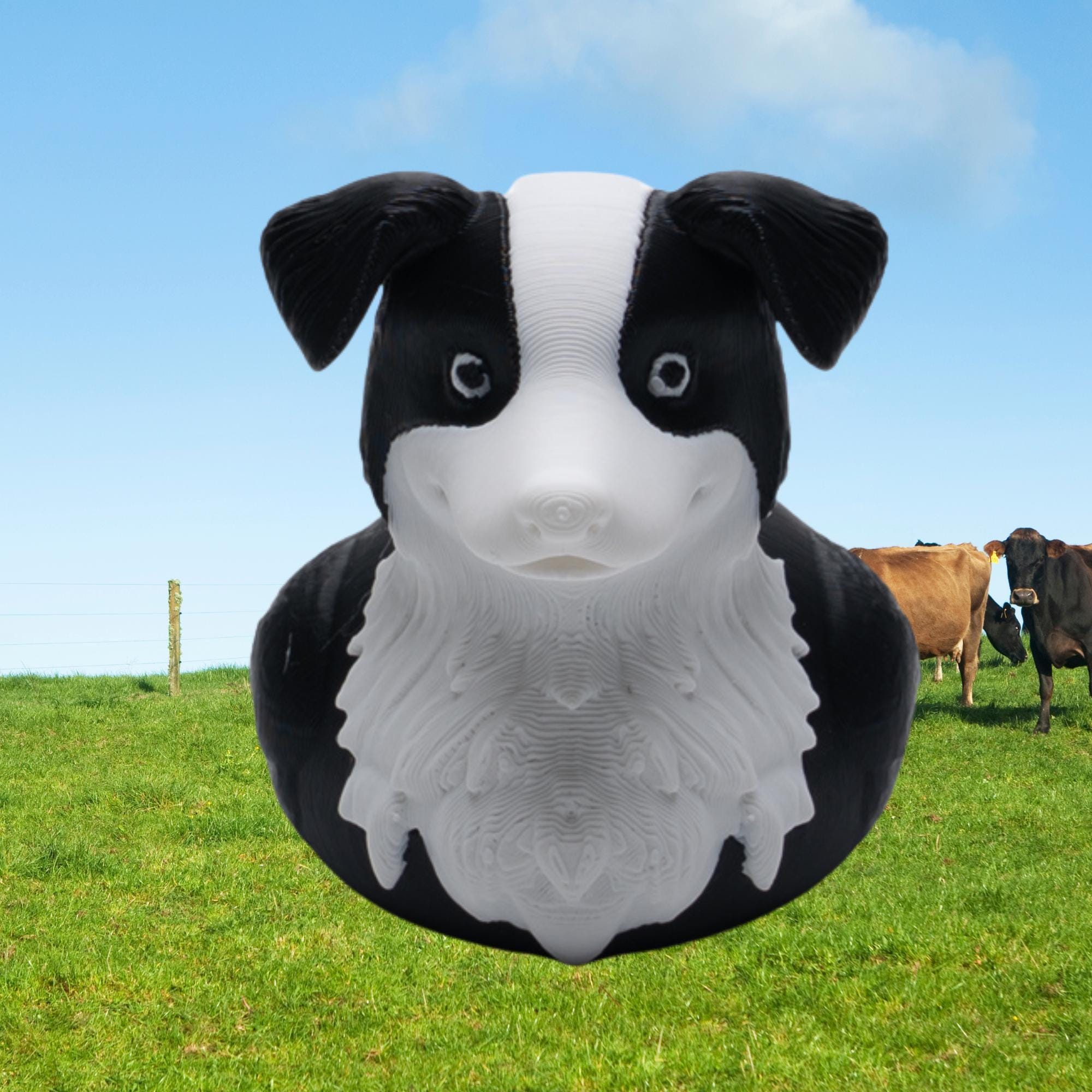 Border Collie Duck Duck Tradition Vehicle Ducking Cruise Gift Idea Dashboard Decoration Dog Accessory Trail Riding Cowboy Themed Country Toy Farm