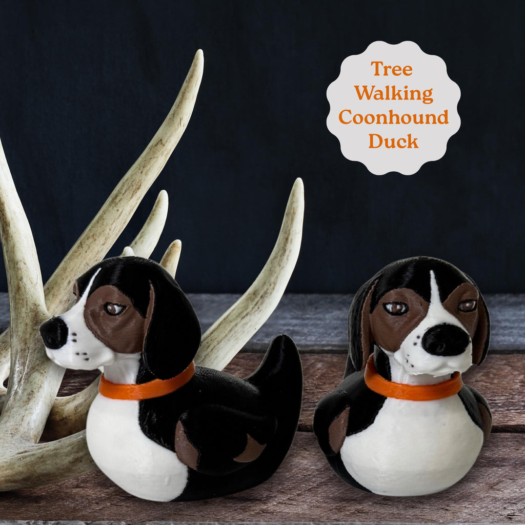 Coonhound Duck 4x4 Collectible Hunting Cabin Rustic Decoration Dashboard Novelty Funny Gift Hunter Dad Gifts Him Tree Walker Hound Dog