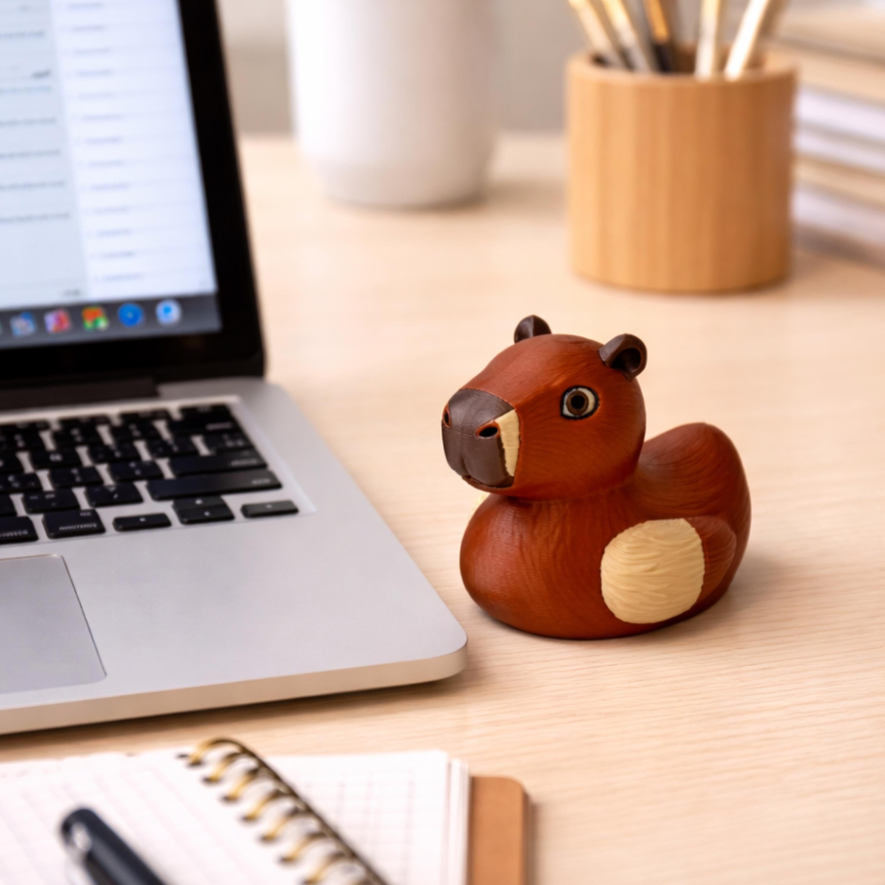 Capybara Duck 3D Printed 4x4 Dashboard Ducking Cruise Hide and Seek Cute Kids Toy Gift Wildlife Nature Lover  Capybara Fans Desk Decor