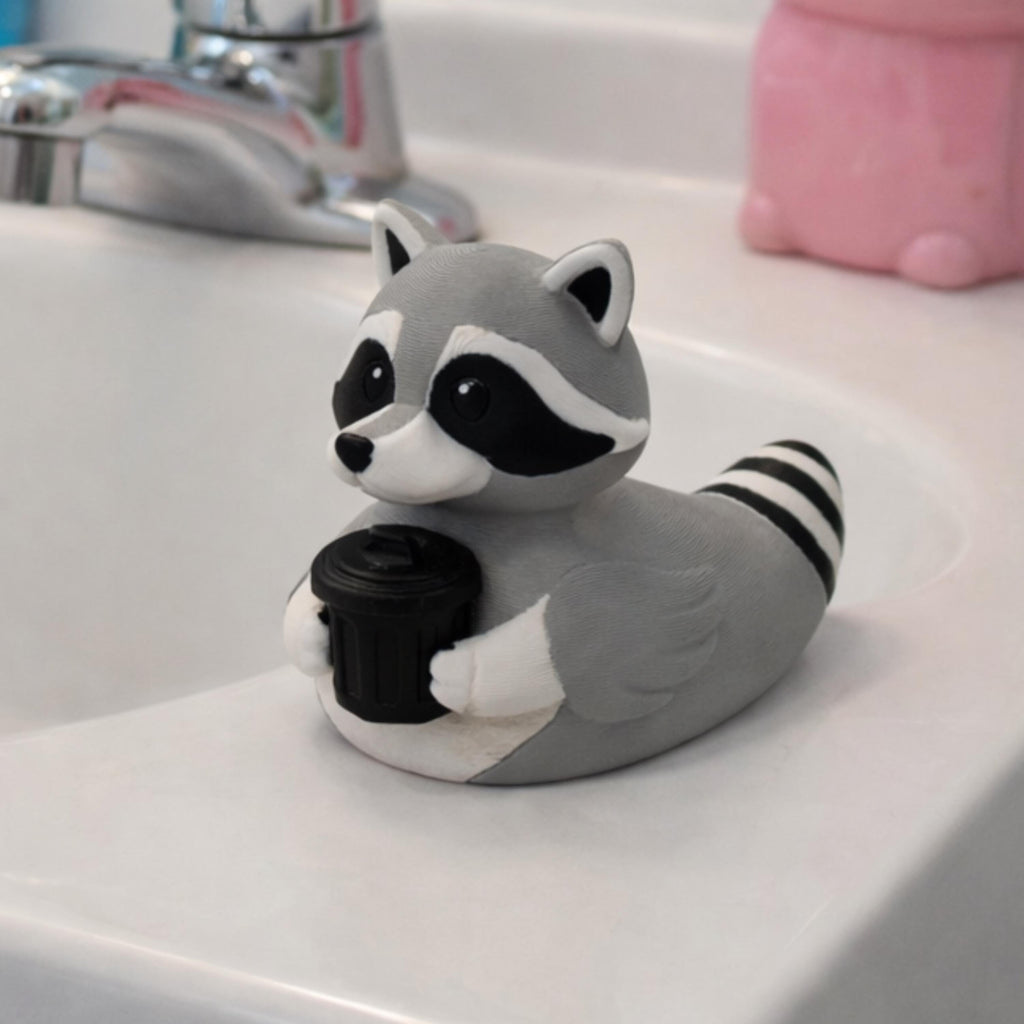 Raccoon Duck - 4x4 Ducking Gift Dashboard Decoration Cruise Hide Seek Trash Bandit Funny Collectible